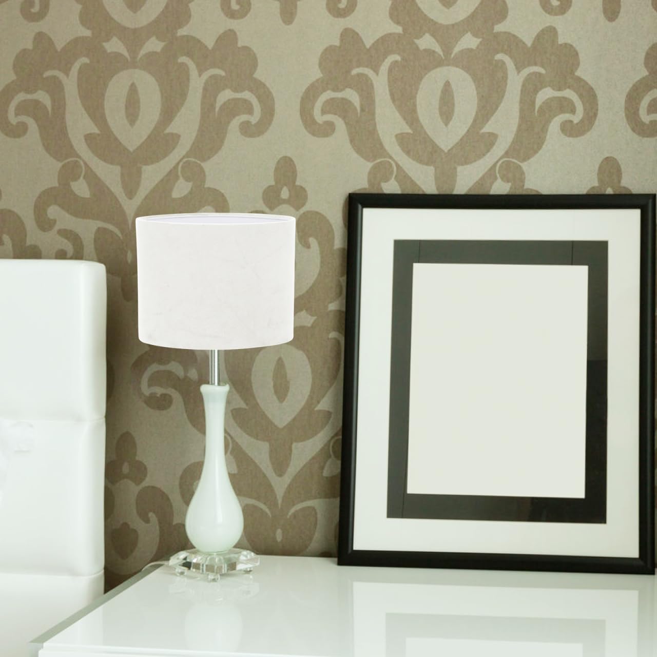 Pantalla Ovalada De Tela Para Lámpara De Mesa Cubierta Decorativa Que Difunde Luz Fácil Instalación Ideal Para Dormitorio Y Sala De Estar