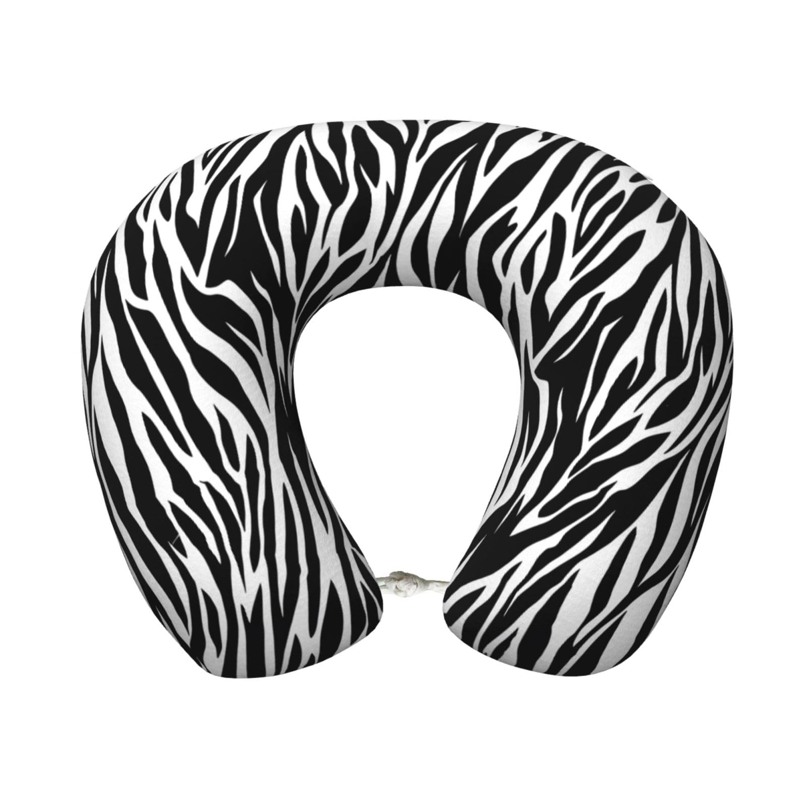 peiyeety Comfortable Zebra Print Print Memory Foam Travel Pillow - U-Shaped Neck Support for Trips, Office Naps, and More