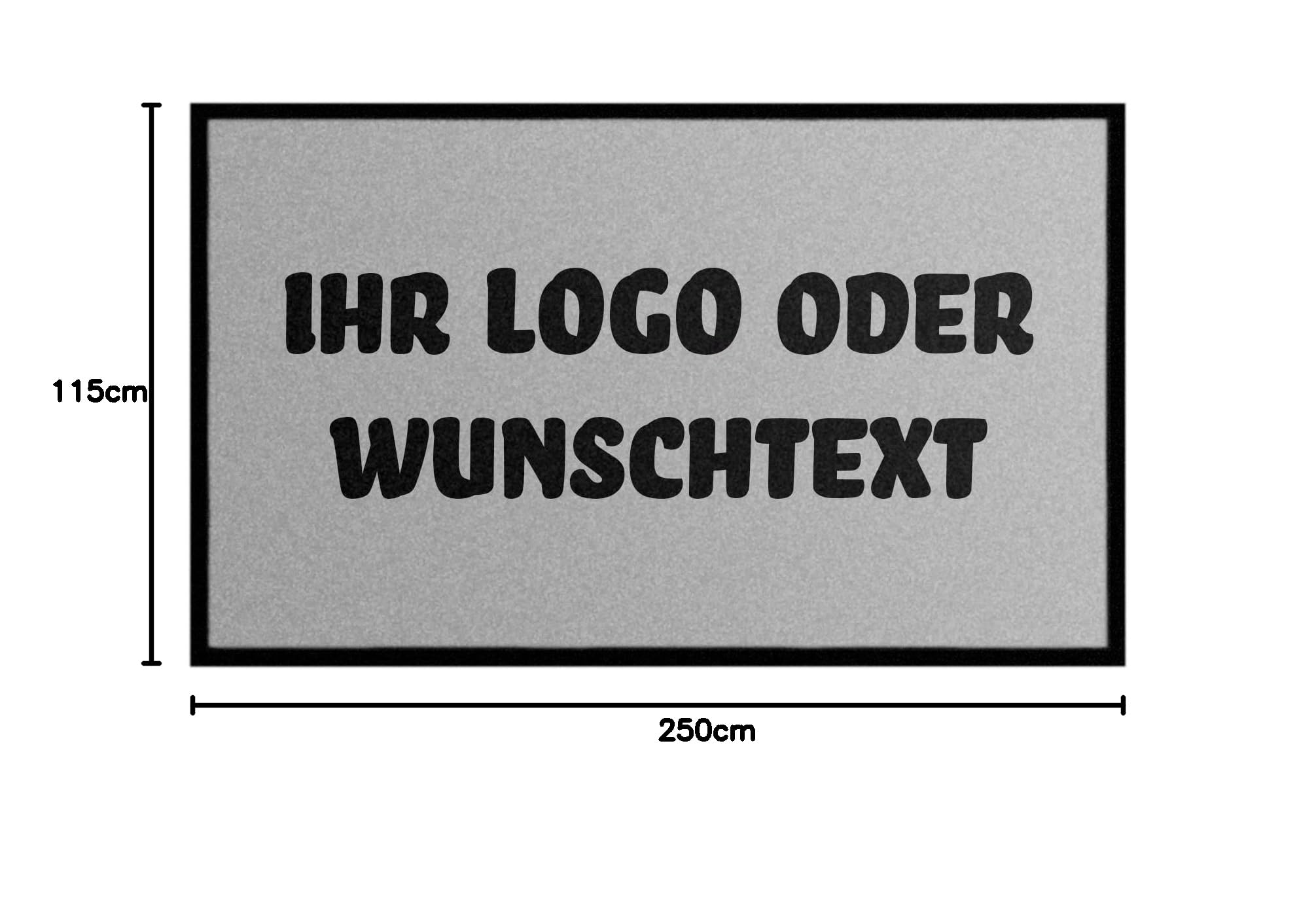 WohnDirect Wycieraczka do samodzielnego ozdobienia I prezent z Twoim imieniem / zdjęciem / logo I duży wybór, (115 x 250 cm jasnoszara)