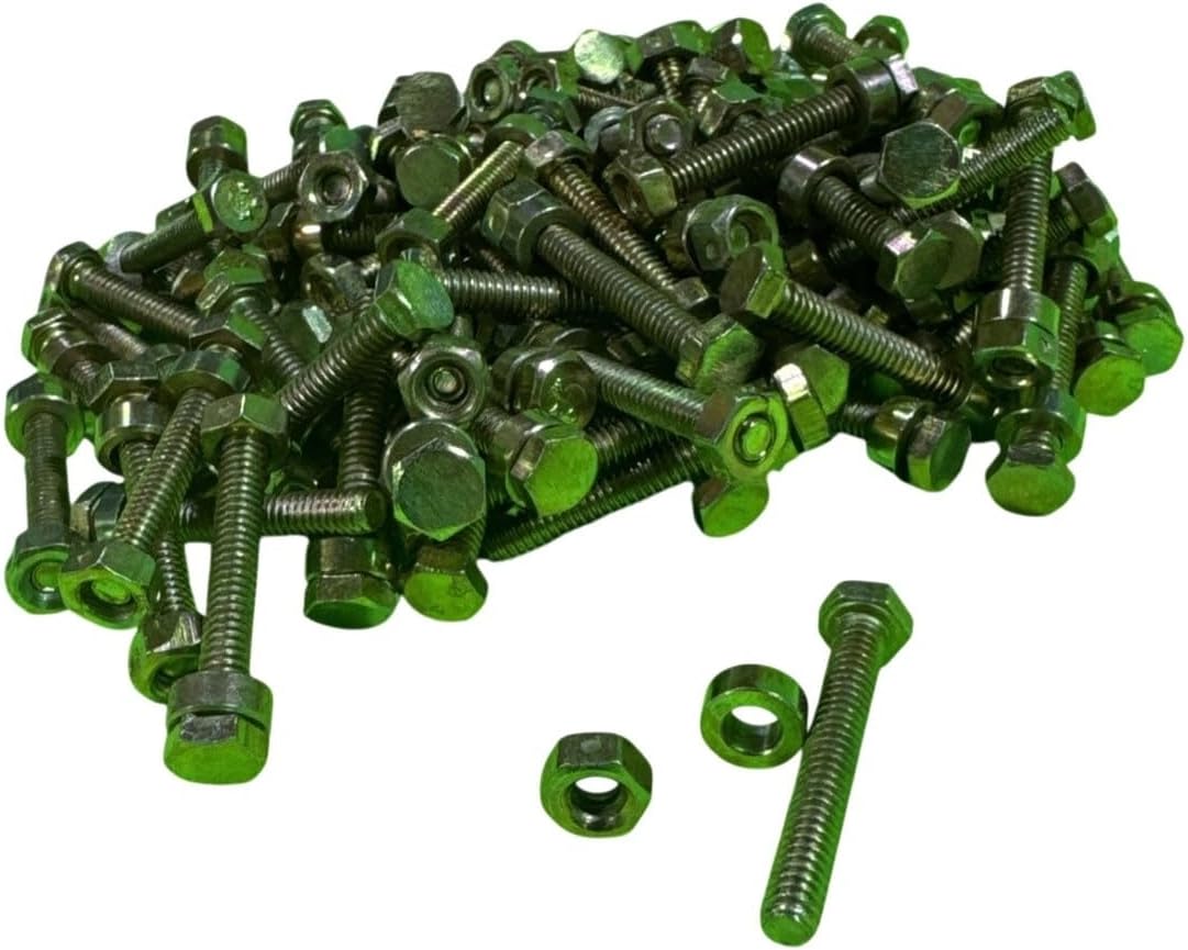 Pack of 100 Shear Pin Bolt, Nut & Spacer for Murray, Snapper 500026MA 1501216MA