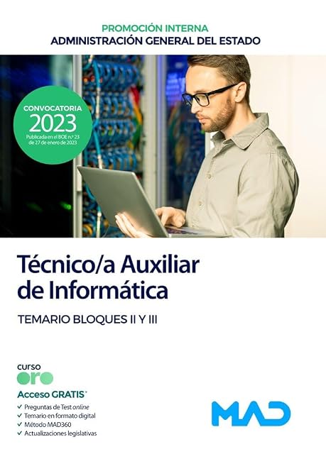 Portada de Técnico/a Auxiliar de Informática . Temario Bloques