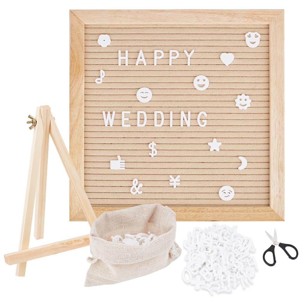 OLYCRAFT Tablero de Letras de Madera 25x25 cm con Soporte 340 Uds