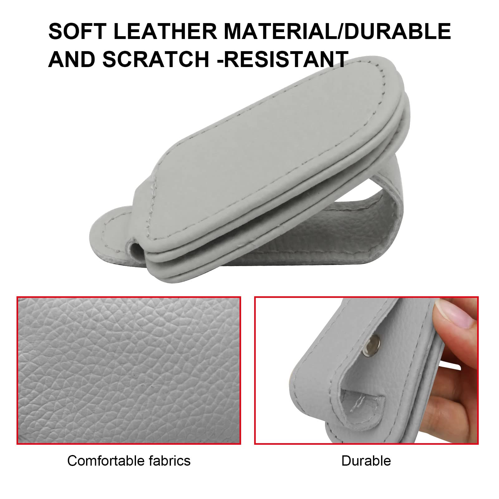 JYMAOYI Jymy - 2 Supporti magnetici in Pelle per Occhiali da