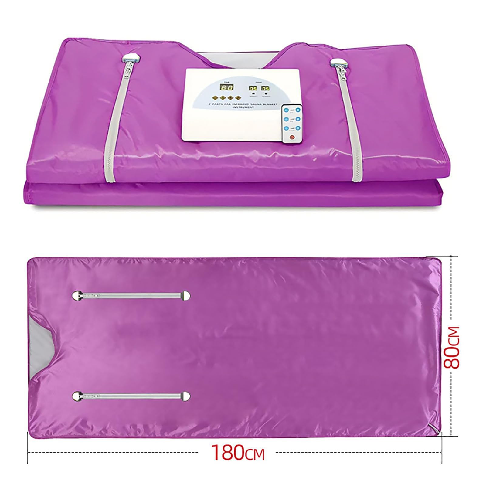 Infrarot Sauna Decke Tragbare Saunadecke Infrarot Saunadecke Sauna Blanket mit Timerfunktion, zonaltemperatursteuerung, 1800x800mm Sauna Blanket, Entspannung, Detox