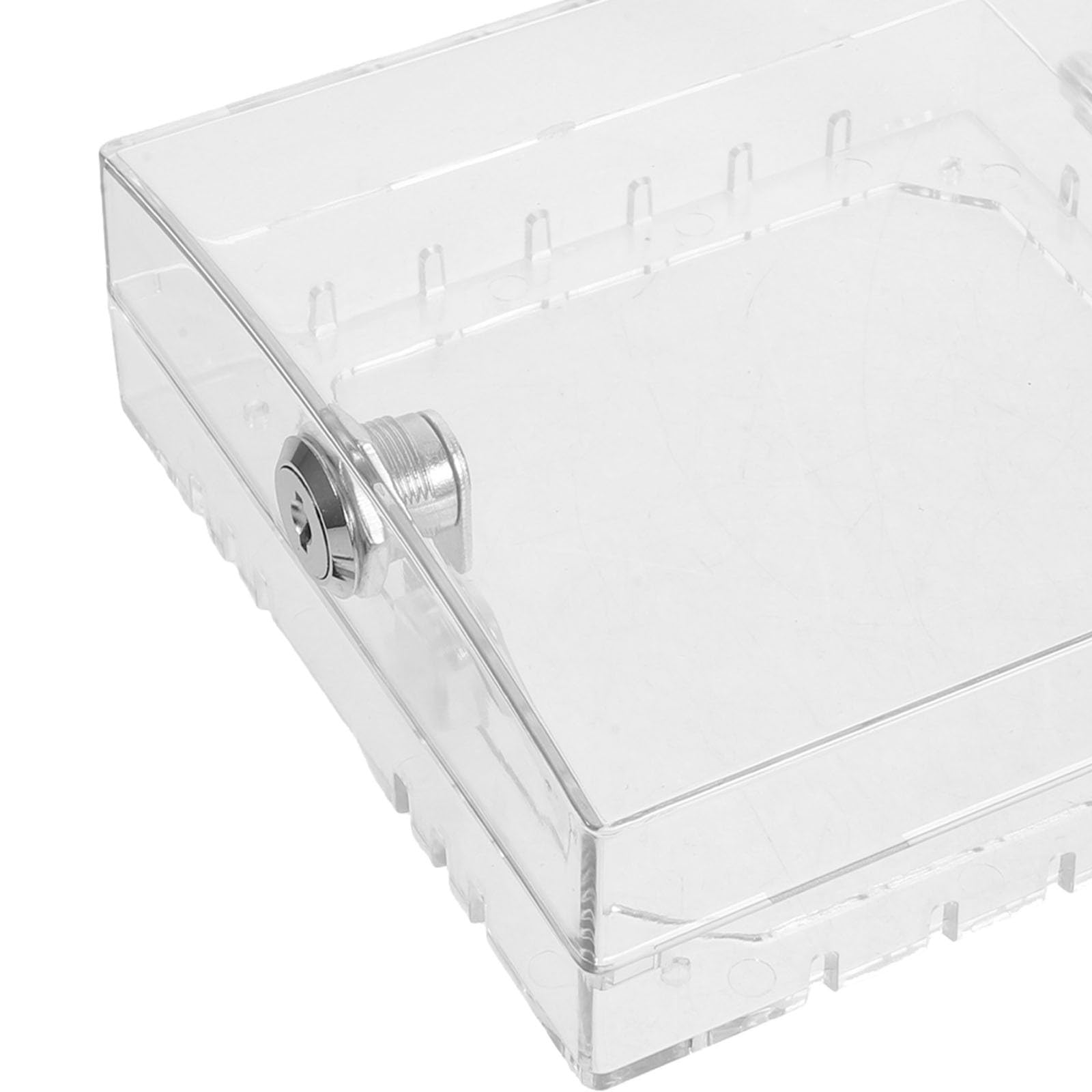 Gatuida 2 Juegos Protector de Termostato de Acrílico y Metal con Diseño Montado en Pared, Ventilación y Cerradura, Transparente y Resistente para Aulas y Oficinas