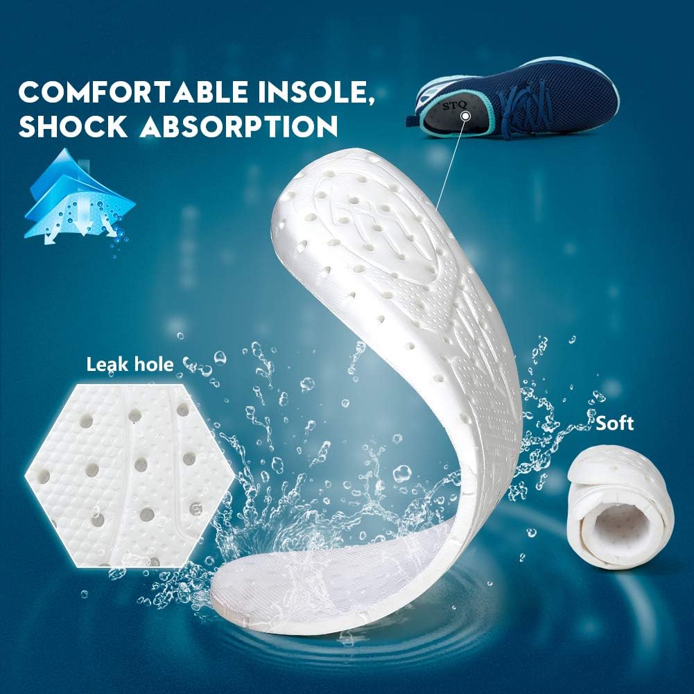 STQ Womens Lace-Up Water Shoes | Beach Swim Pool Aqua Sneakers
