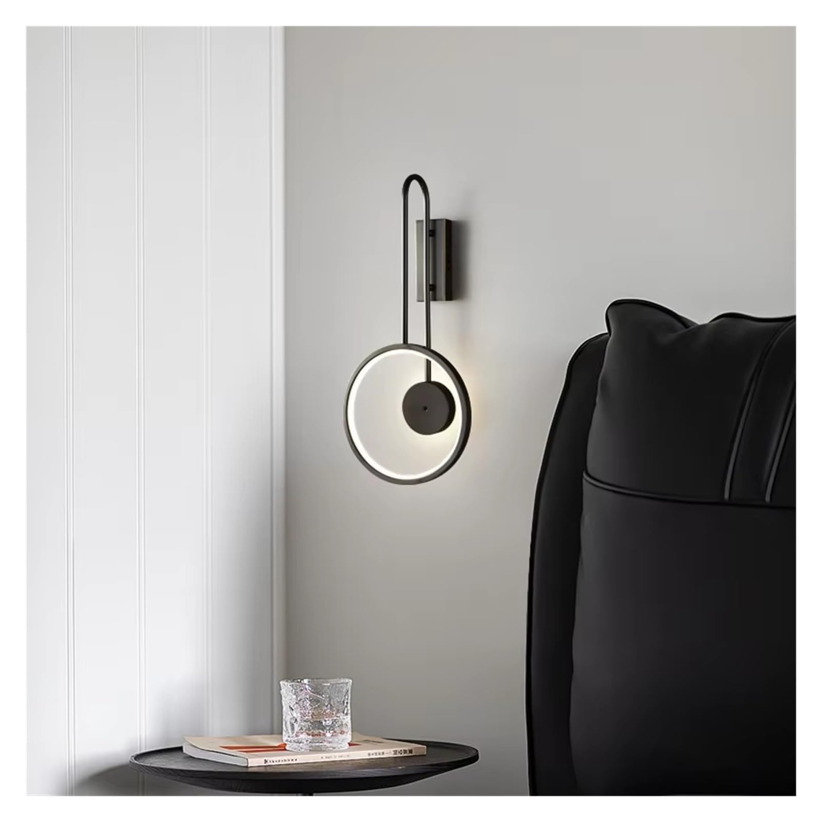 Nordic Contemporary Złoty Mosiężny Kinkiet Led 3 Kolory Prosty Kreatywny Kinkiet Ścienny Do Domu Sypialni Oświetlenie Do Sypialni Złoty-D25 Cm * H55 Cm Złoty-D25 Cm * H55 Cm