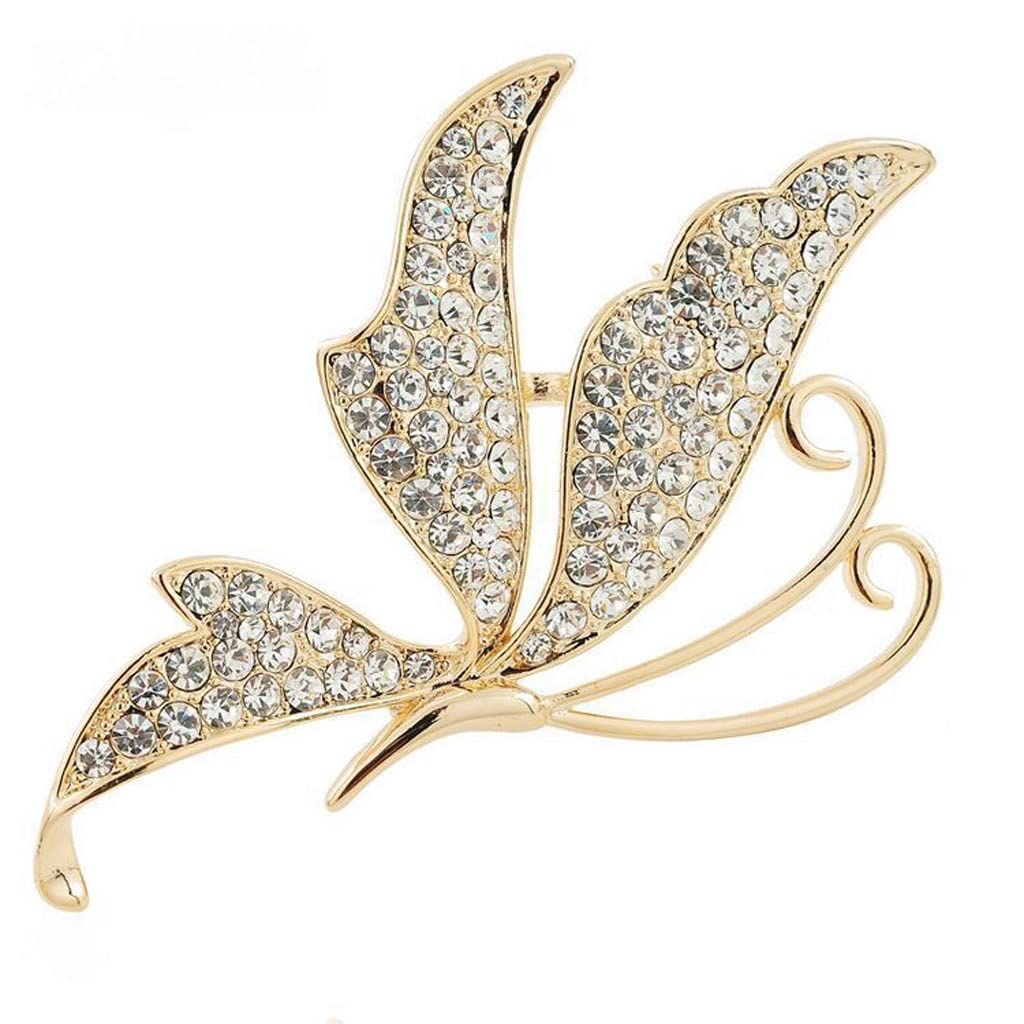 Broche papillon plein diamant alliage épingle vêtement corsage chic - 6
