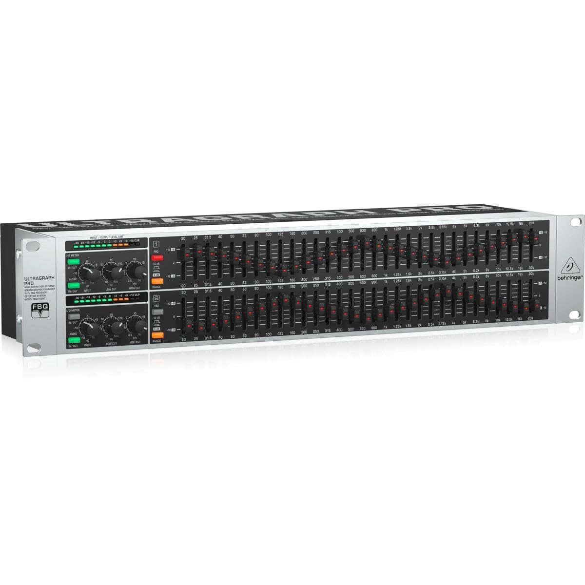 Behringer ULTRAGRAPH PRO FBQ3102HD Égaliseur graphique stéréo haute définition 31 bandes avec système de détection de rétroaction FBQ