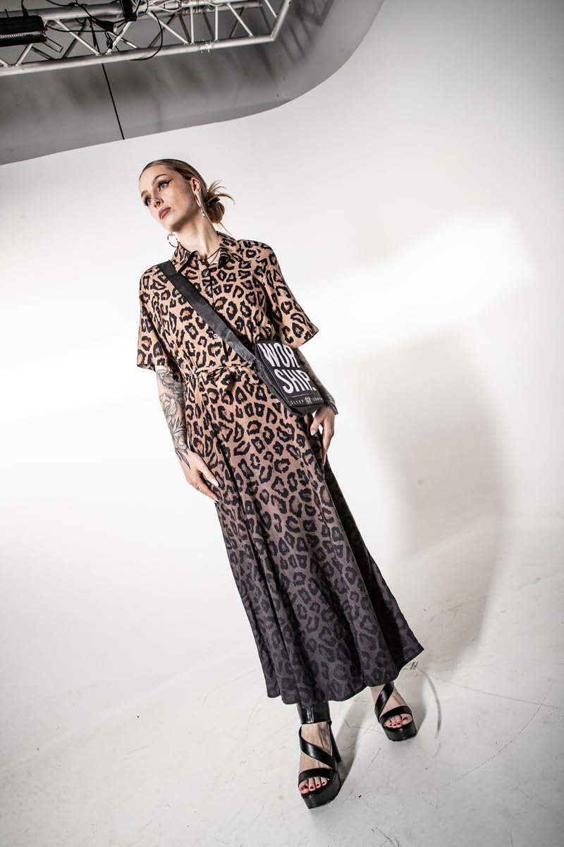 RED by EMP Damen mehrfarbiges langes Sommerkleid mit Animal-Print