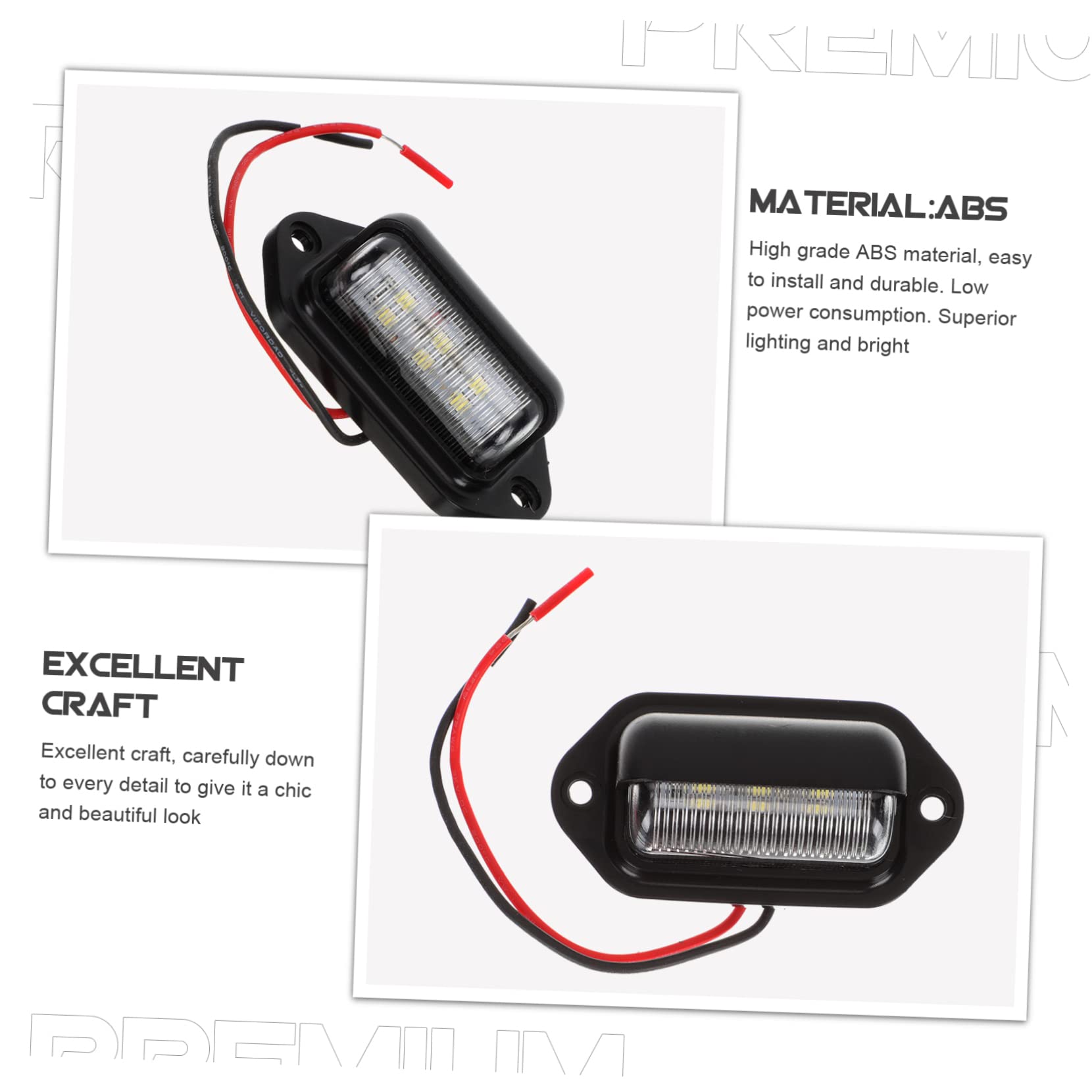 GLEAVI 2pezzi Luce Targa Led Lampadina Per Rimorchi e Camion Illumina Targa Sicurezza Installazione Facile Alta Luminosità e Bassa Consumo Energetico