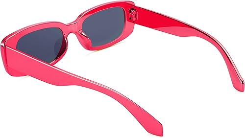 Miniatura 3 de FEISEDY Gafas de sol rectangulares retro de los años 90 para mujeres y hombres de moda con marco grueso cuadrado protección UV400 B2989