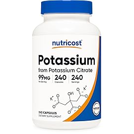 Nutricost Potassium Citrate 99mg, 500 Capsules (3 Bottles)