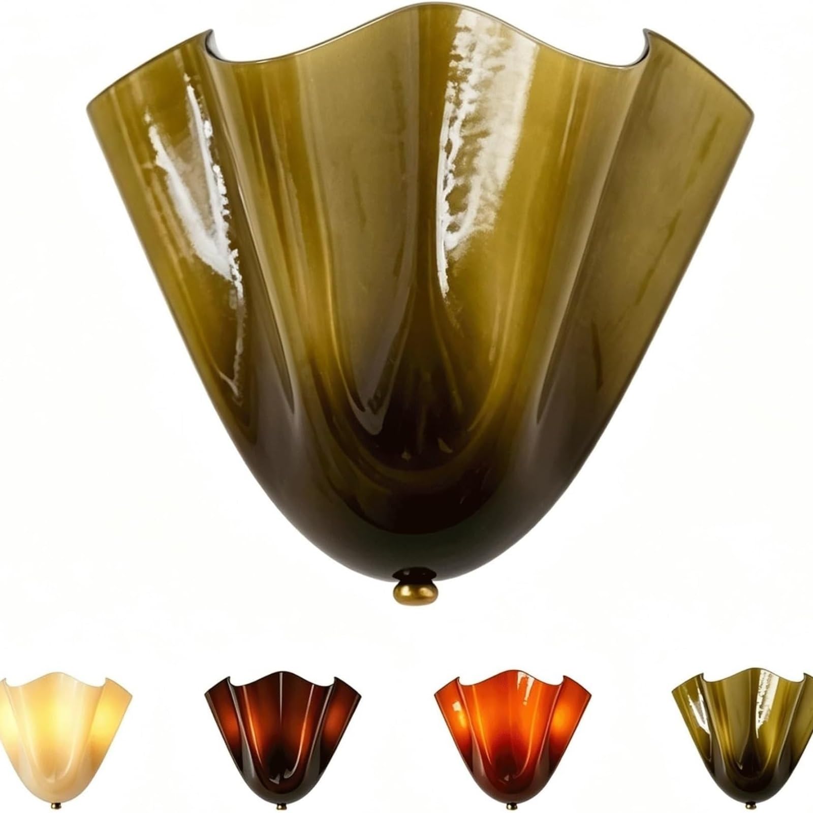 FEITENGDA French Shell Wall Sconce Vintage Mid-Century Wall Lamp