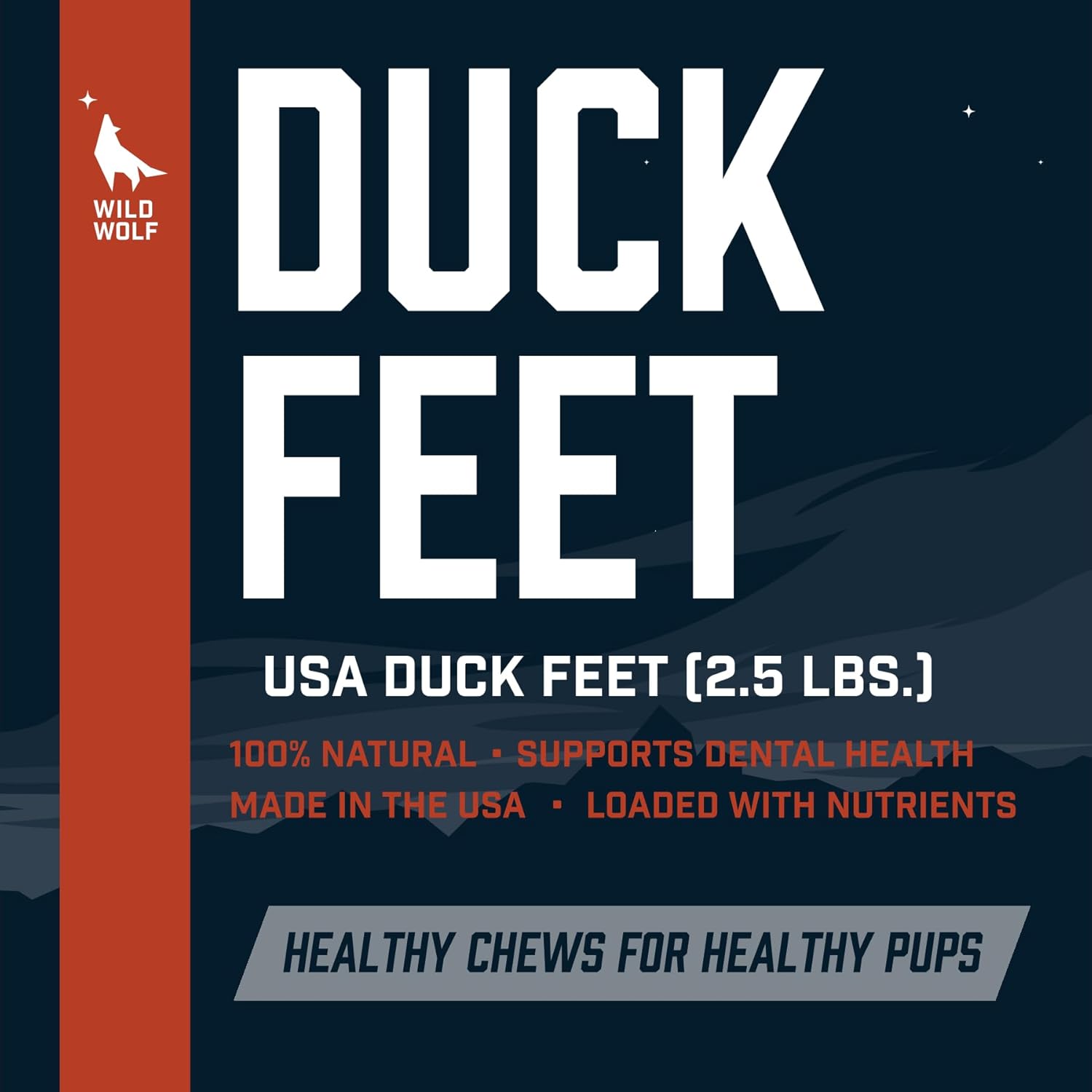 USA Duck Feet Dog Chew Value Pack (2.5lbs./~65 Feet) 100% Natural and Only Water-Washed - Natural Scent - Single-Ingredient, Crunchy Dental Treats - Supports Healthy Joints