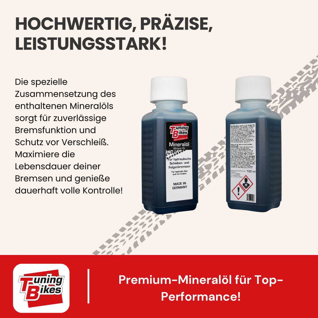 TB Entlüftungskit für Magura Bremsen Professionelles Set mit Mineralöl, Bremsflüssigkeit und deutscher Anleitung für maximale Fahrrad-Bremsleistung