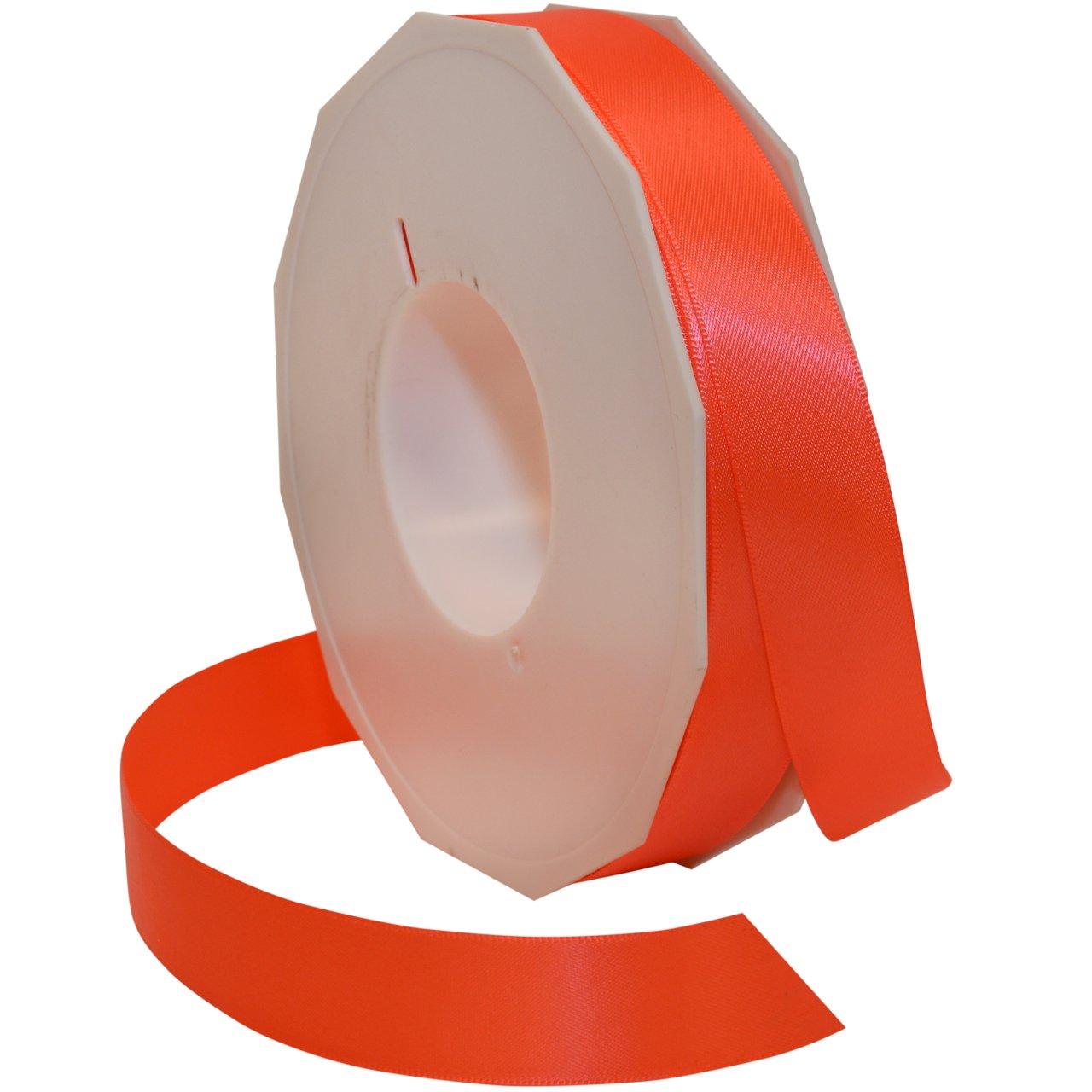 Morex Ribbon Neon Brights Satin, 7/8-inch by 50-Yard, Neon Orange (08822/50-600)