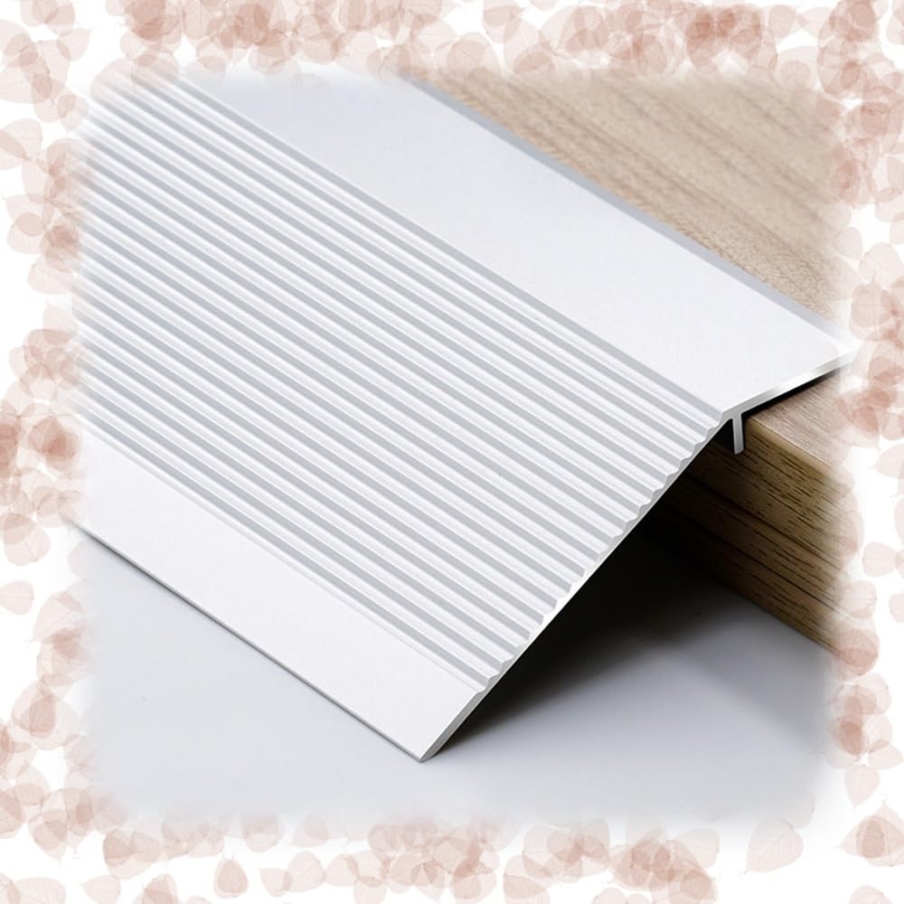 Alluminio Striscia Di Transizione Soglia Riduttore Per Pavimento | Striscia Di Transizione Per Pavimenti Per Avimento Ineguale, Profilo Di Regolazione Per Soglie(Silver,40in(100cm))
