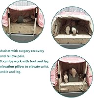 Vista 7 de Zelen Levantador de mantas para pie de cama, tienda de campaña para mantener las mantas fuera de los pies, soporte de manta para recuperación