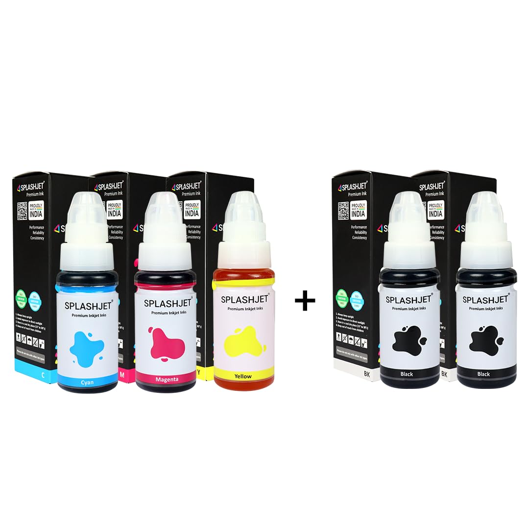 Splashjet 790 Compatible Refill Ink for Canon G2010, G2000, G1010, G1000,  GM2070, G3010, G3000, G4010, G4000 Ink Tank Printer (70gm x C/M/Y) (70gm x