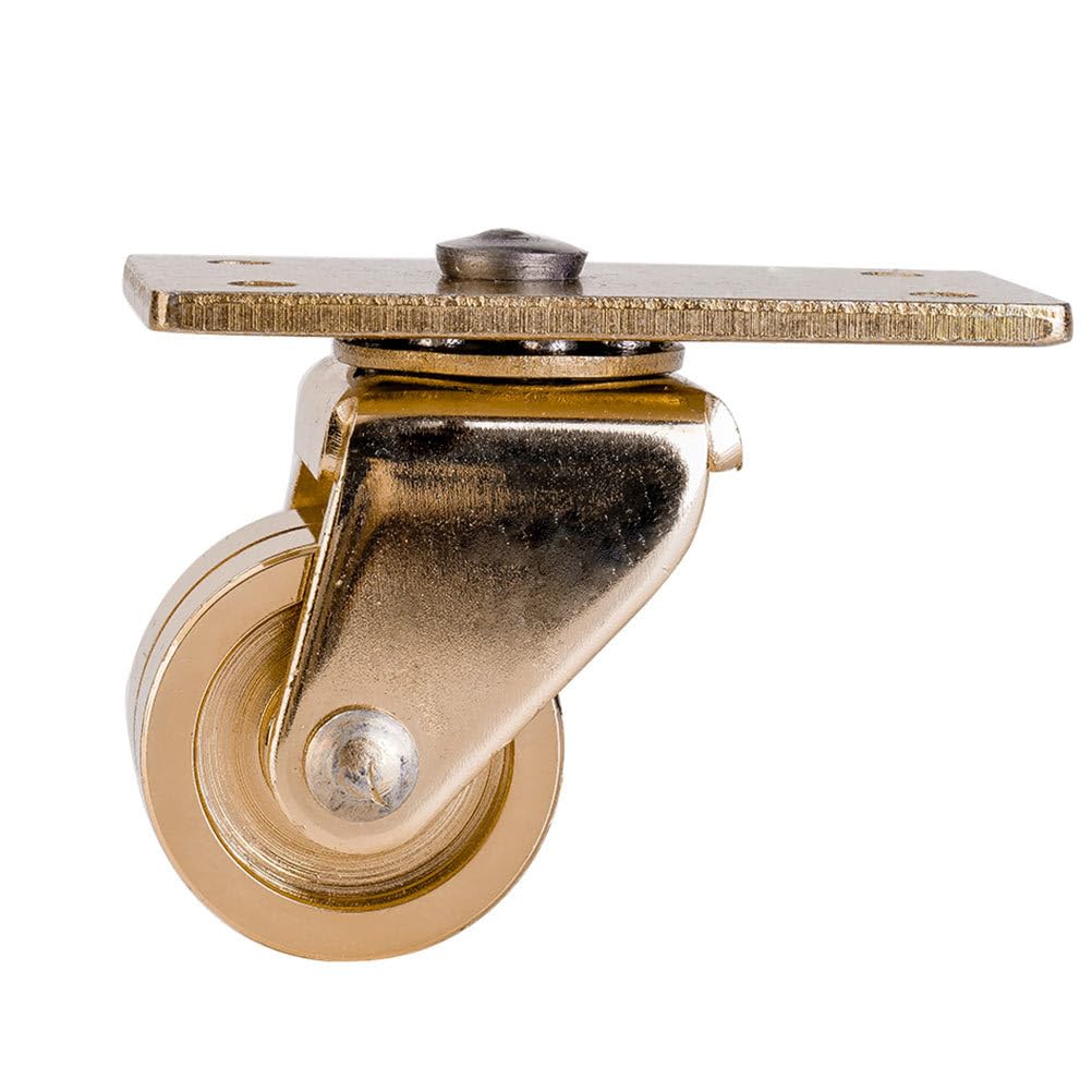 Vaguelly Accessorio Per Pianoforte Verticale 4 Ruote in Ottone Resistente E Pratico Per Movimento Facile Del Piano Con Design Semplice E Stile Retrò Naturale