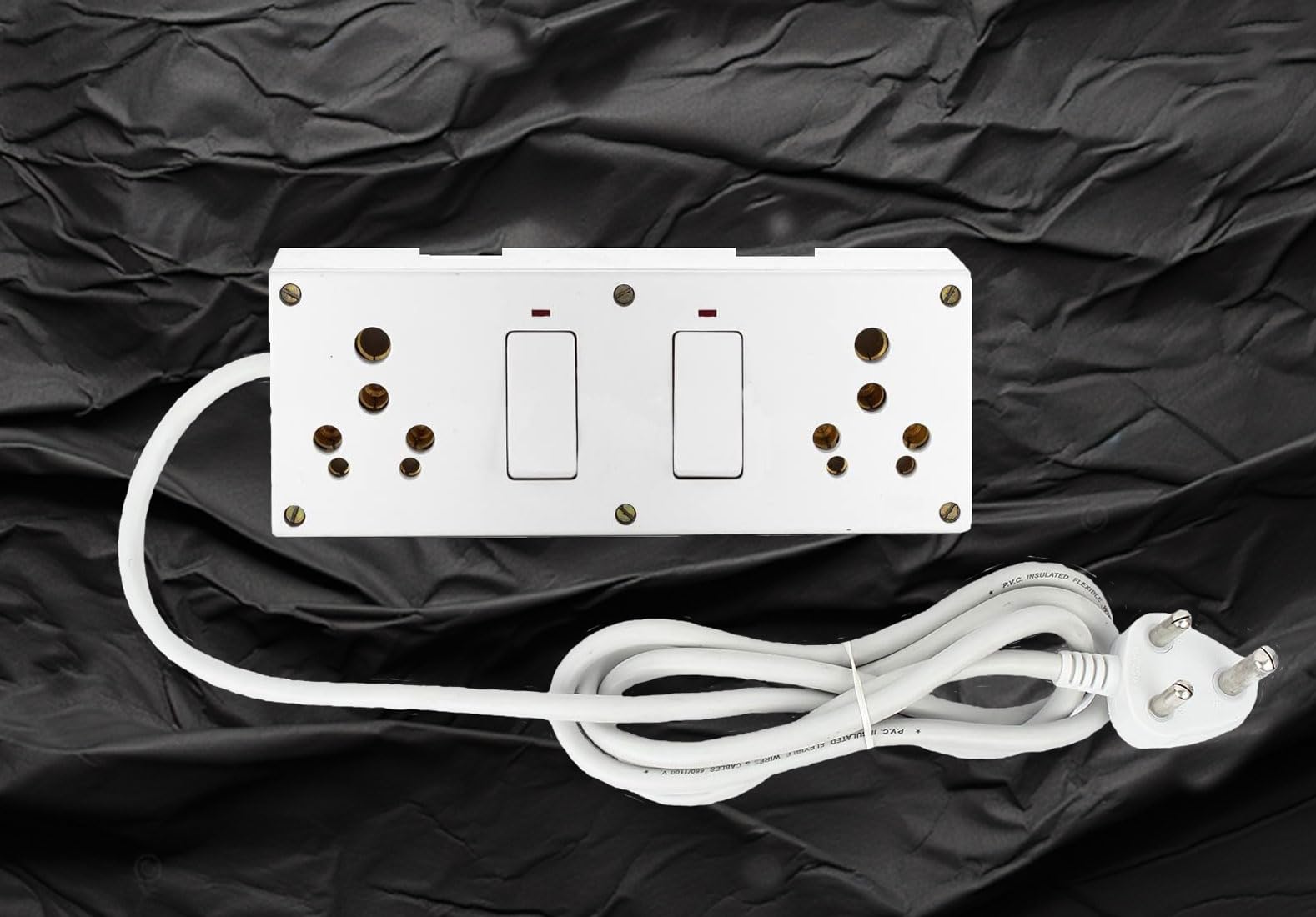 Tia Crafts Multipurpose Two 6A & 16A Power Plug Extension Board for Heavy Duty appliances | Individual 16Amp 2 Switch Button | 1.5 mm 3 Core Long Copper Wire - 3 Meter-image-13