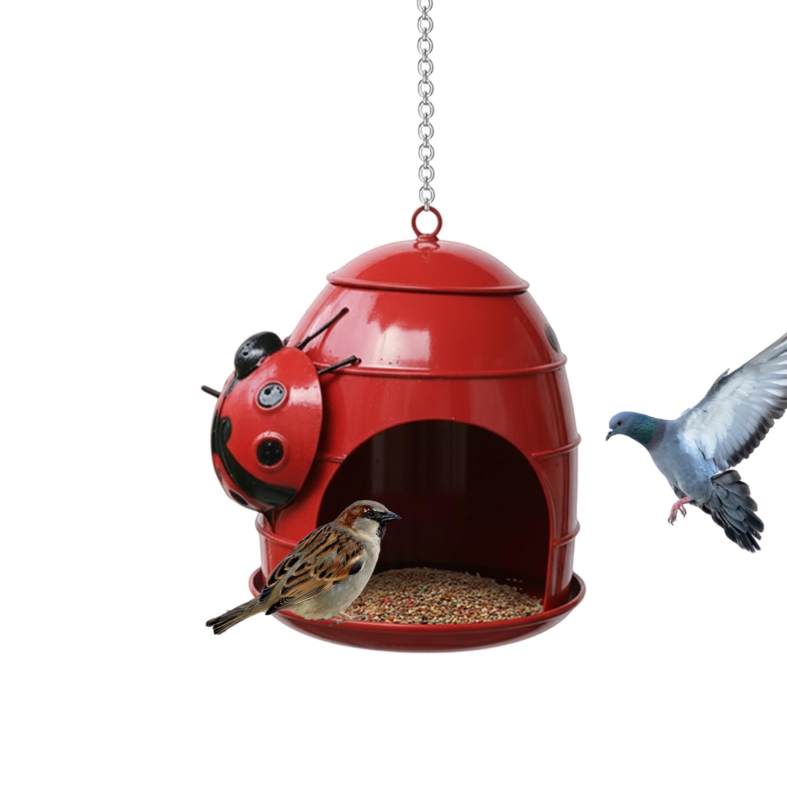 Porte-nourriture oiseaux étanche contre la pluie pour graines toujours sèches