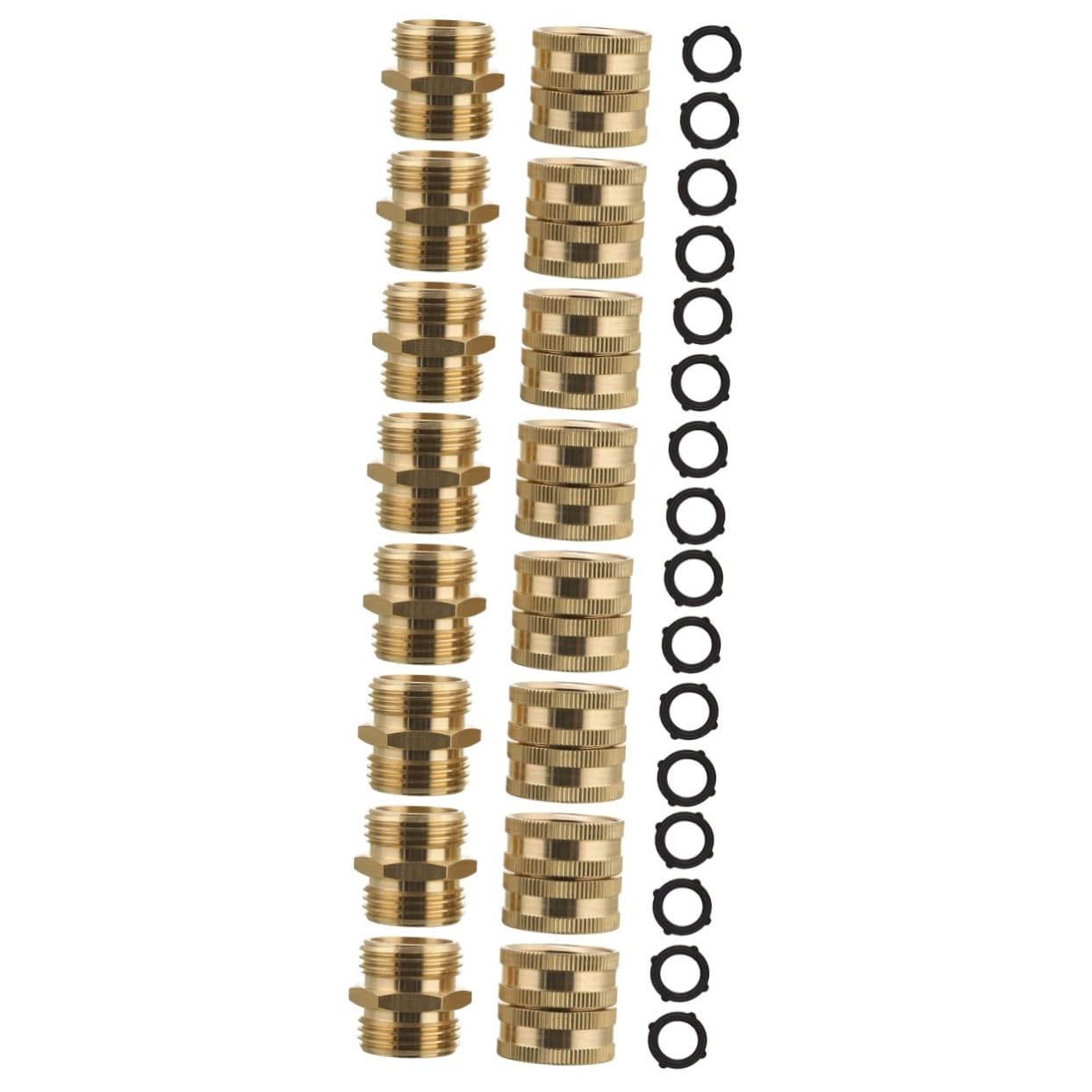 YARNOW 4 Set di Adattatori per Tubi Flessibili da Giardino Parti di Tubi Flessibili Connettori Robusti E Antiruggine 2 Paia*4