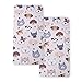 KWLOVER Soft Doggy Cute Puppy Doggies Printed Fabric Crib Sheet for Boys Girls,2 Pack Crib Mattress Sheets or Toddler Bed Sheet, Baby Bassinet Sheets Fitted Crib Sheet (Cream)