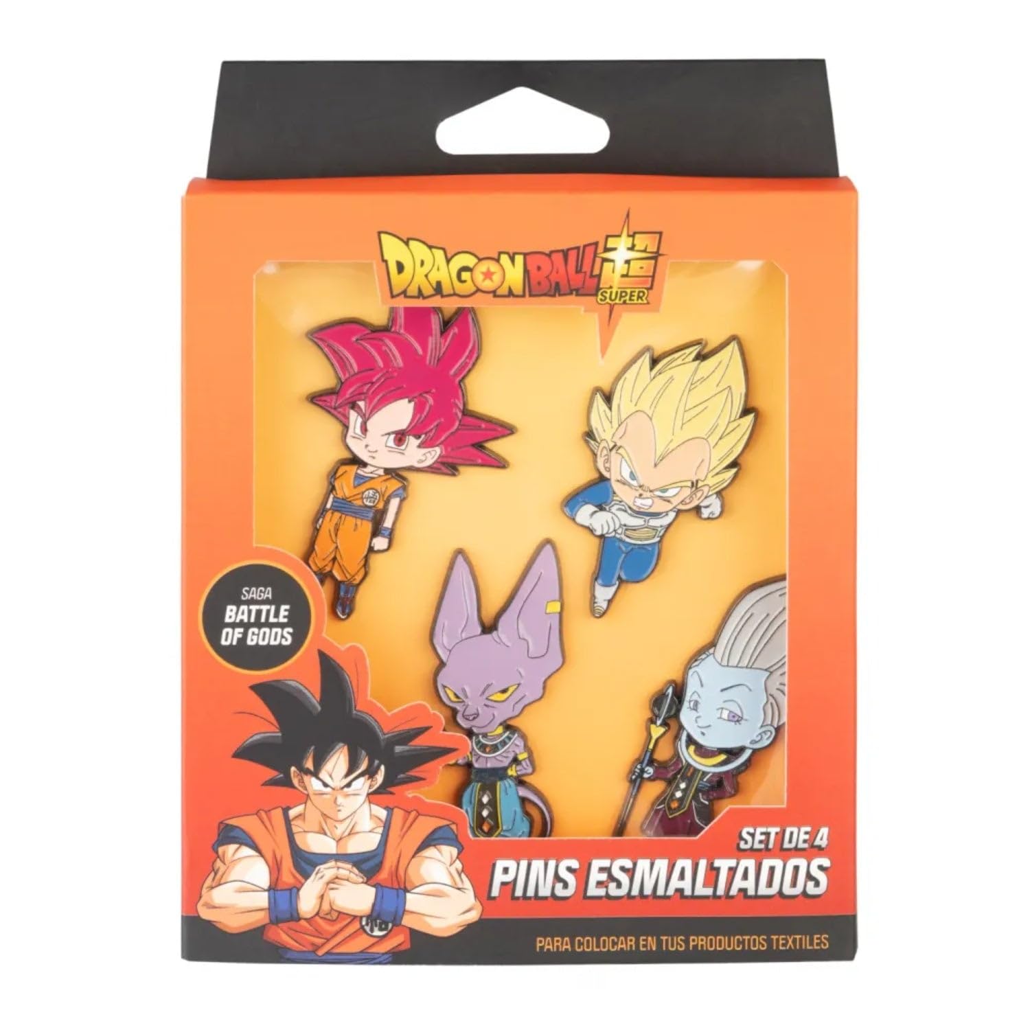 Grupo Erik Set Pins Dragon Ball Manga 4 Figuras Broches Ropa Mochila Accesorio Camiseta