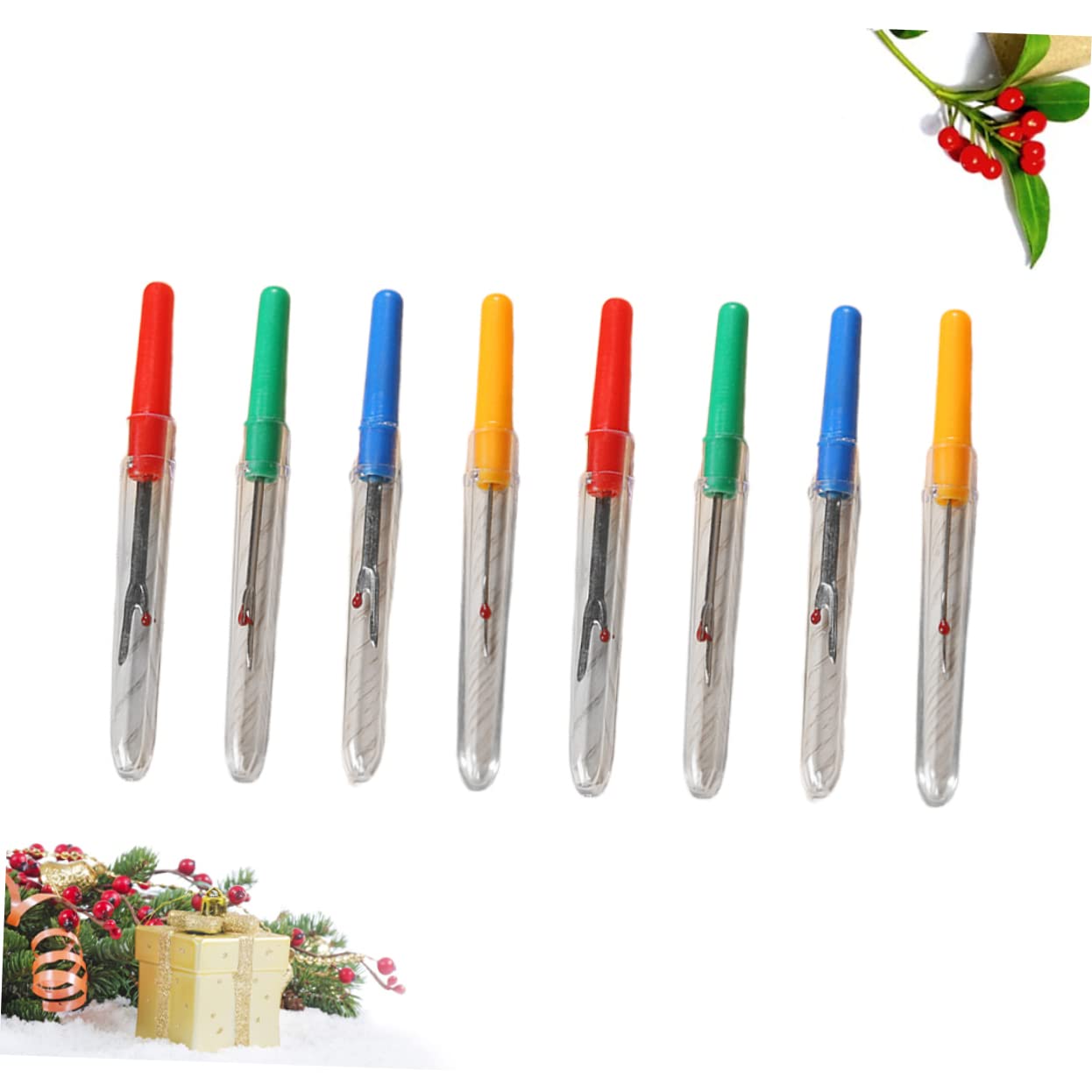 ERINGOGO 20Pcs Seam Ripper Sharp Handle Thread Cutter for Stitch Removal Embroidery Tools for Sewing Projects Random Color for Home Use