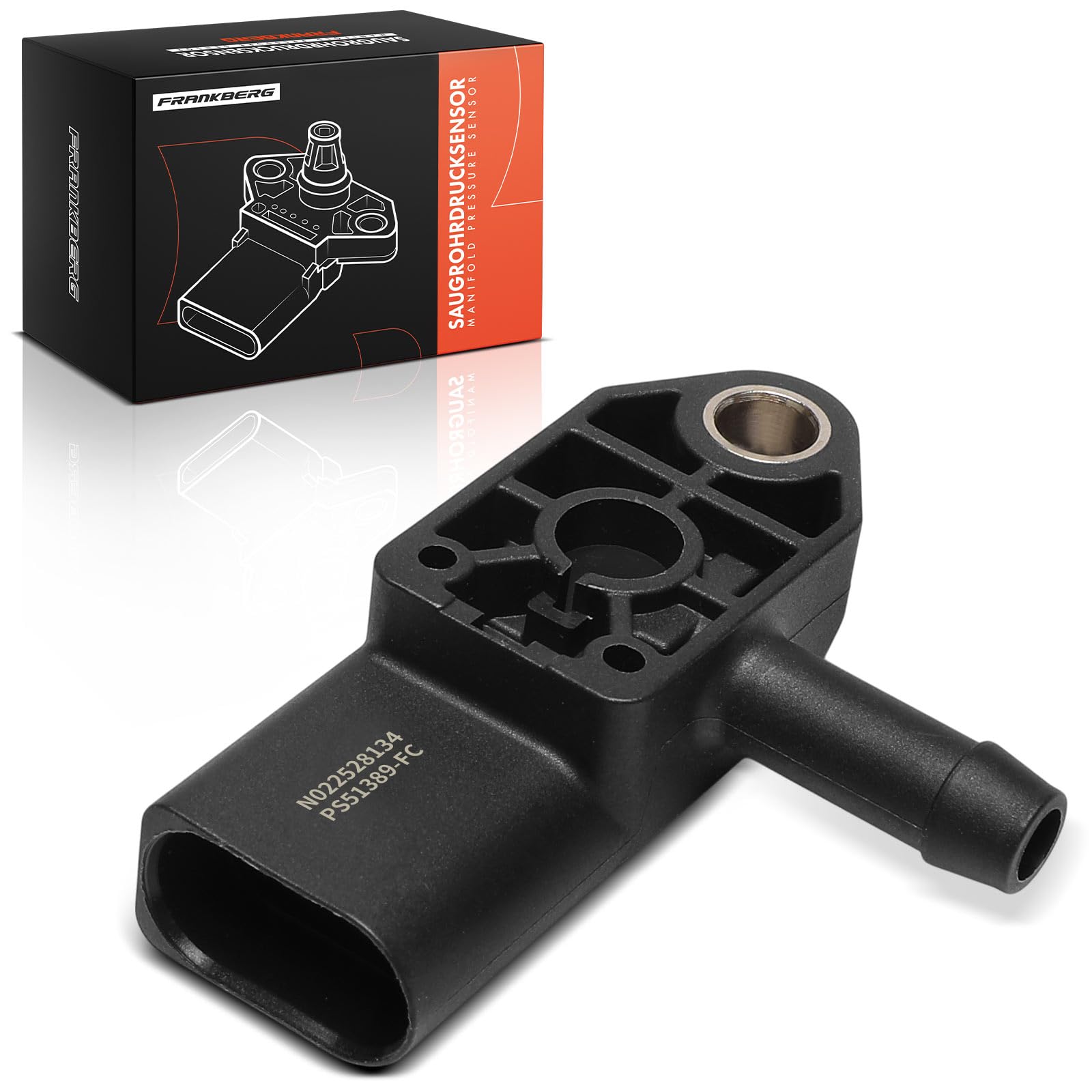 Frankberg Sensore pressione collettore di aspirazione Pompa carburante Pompa Diesel 3-Poli Compatibile con P.a.s.s.a.t Variante 3G5 CB5 O.c.t.a.v.i.a III Combi 5E5 5E6 Replace# 04L145049L