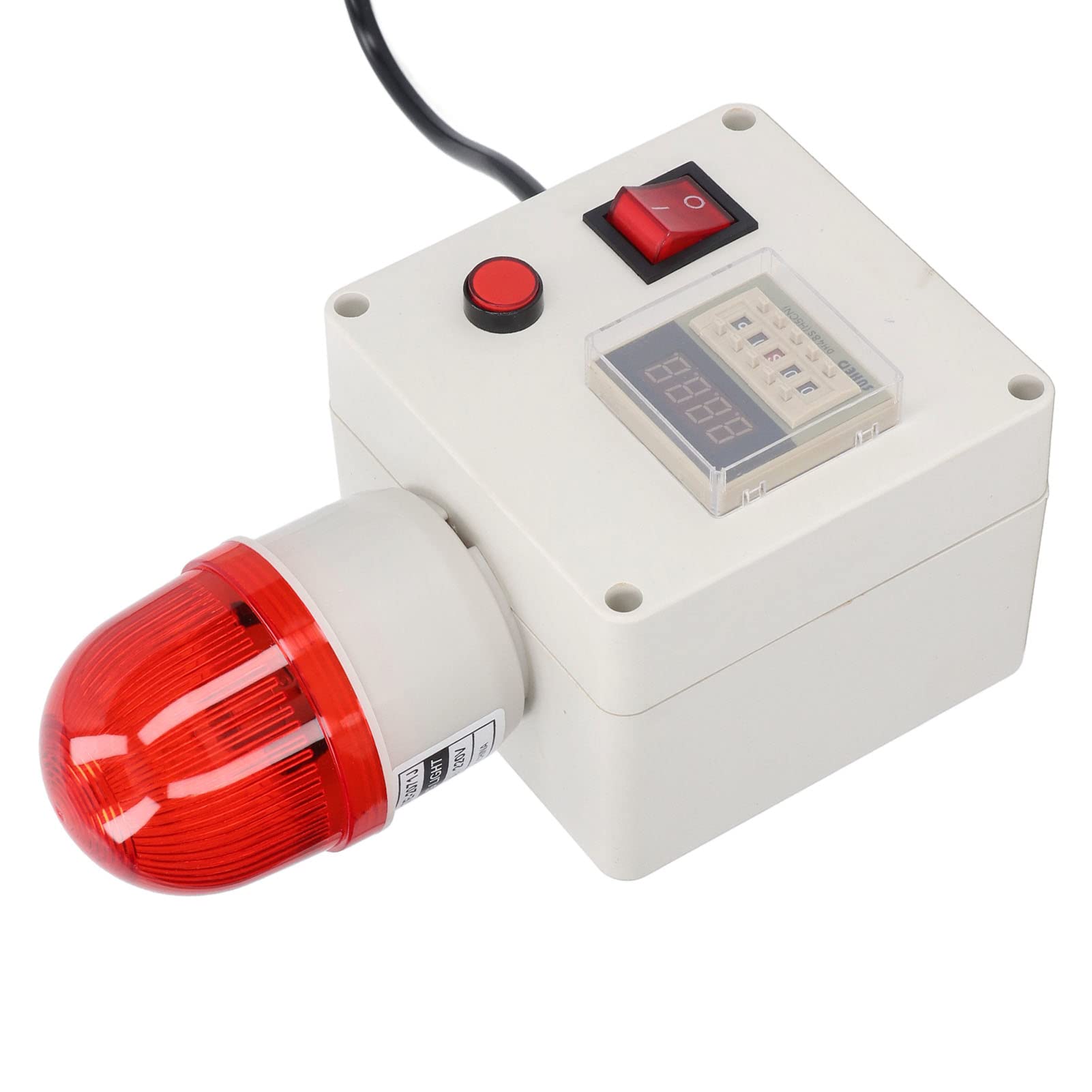 Alarma Industrial Sirena retardo sincronización Audio bocina luz 90dB | Dispositivo de alarma temporizado con alerta sonora y función luminosa para aplicaciones de seguridad industrial