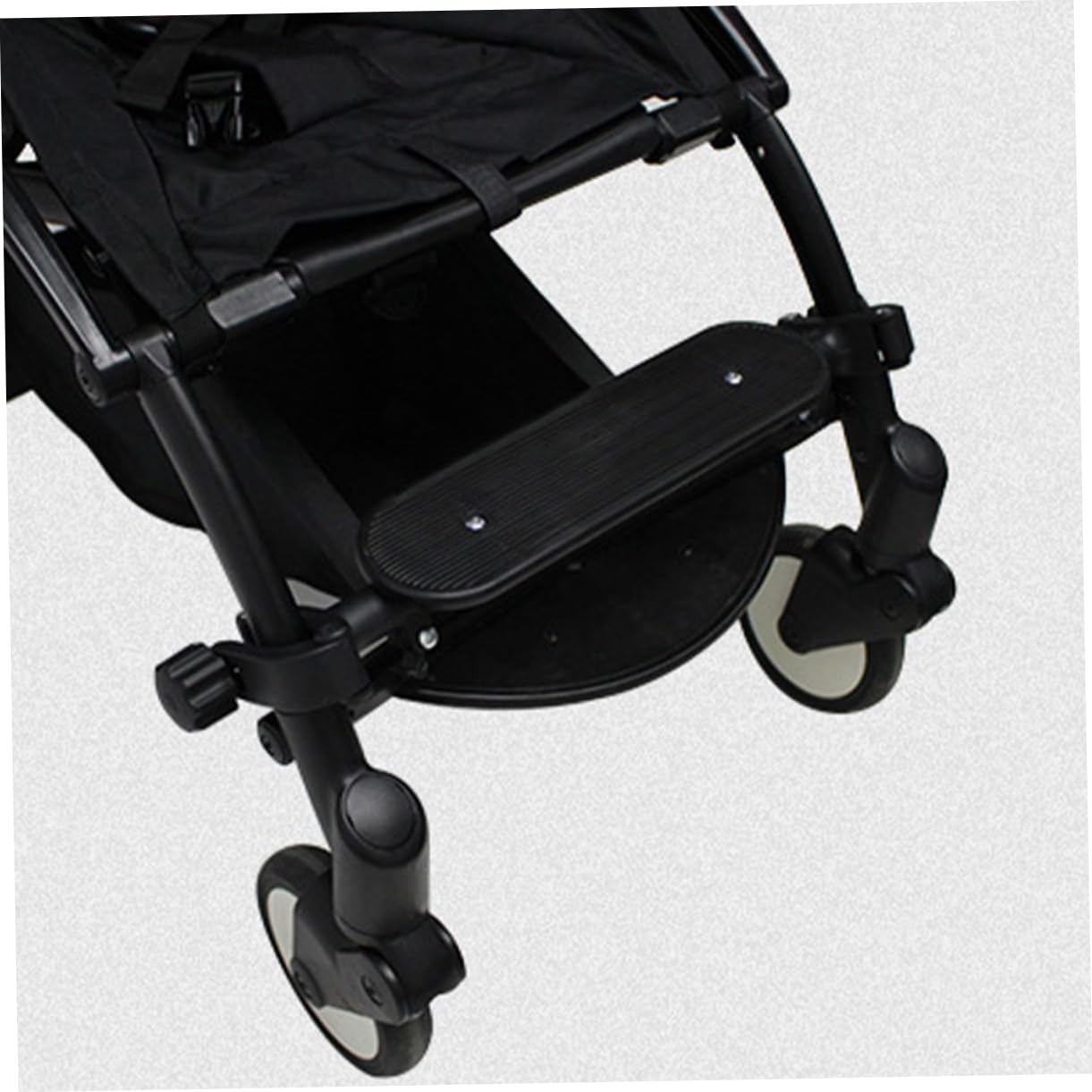 Marchepied D'extension de Poussette Réglable pour Bébé, Support Pieds | Plastique Noir, Surface Lisse, Retrait Facile, Usage Solide, pour Poussettes et Nacelles