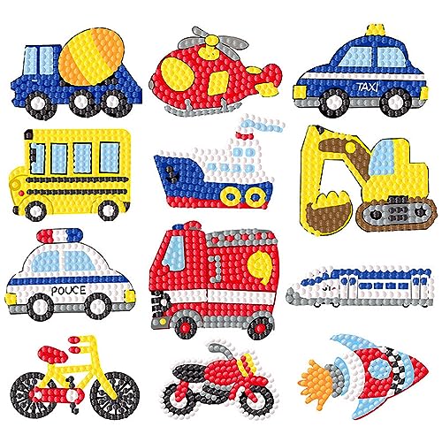 Kit de peinture diamant 5D avec 15 autocollants mosaïque animaux pour enfants débutants