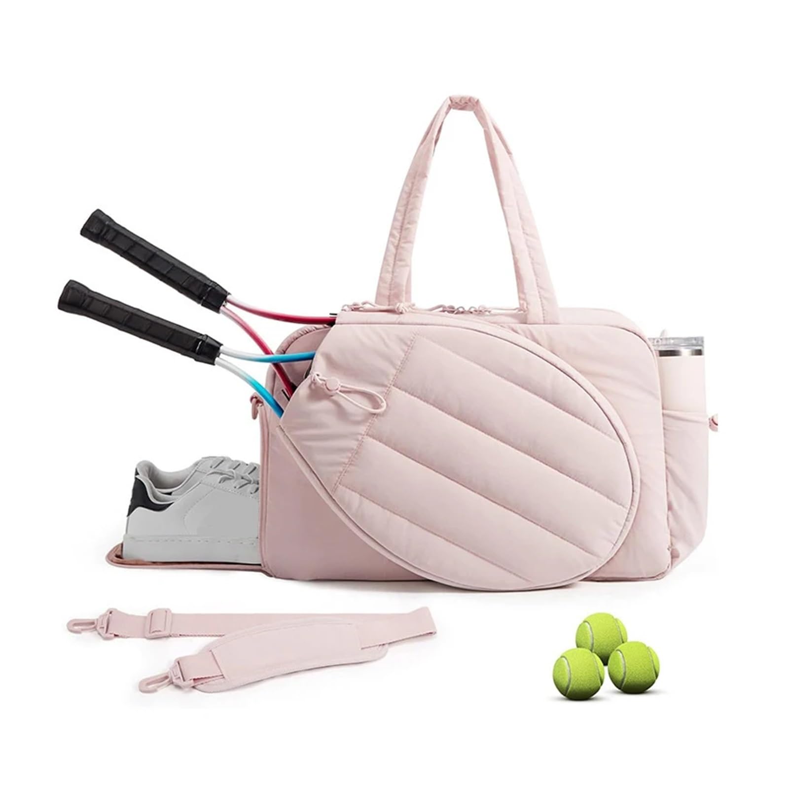 Mochila Tenis Mochila Profesional for Raquetas: Bolsa De Tenis De Calidad Turística con Zona Ventilada for Zapatos Y Almacenamiento Multicapa (Organizador De Equipo Deportivo)