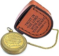 Vista 17 de Confía en el Señor con todo tu corazón - Cita grabada de Proverbios 3:5-6 Brújula con caja de madera, tarjeta de felicitación, brújula de regalo