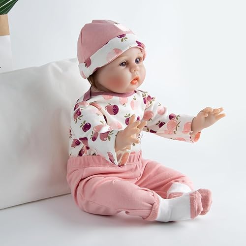 Miniatura 6 de Ropa de muñecas Reborn de 22 pulgadas, conjunto de dinosaurio de 4 piezas para muñecas recién nacidas de 20 a 22 pulgadas