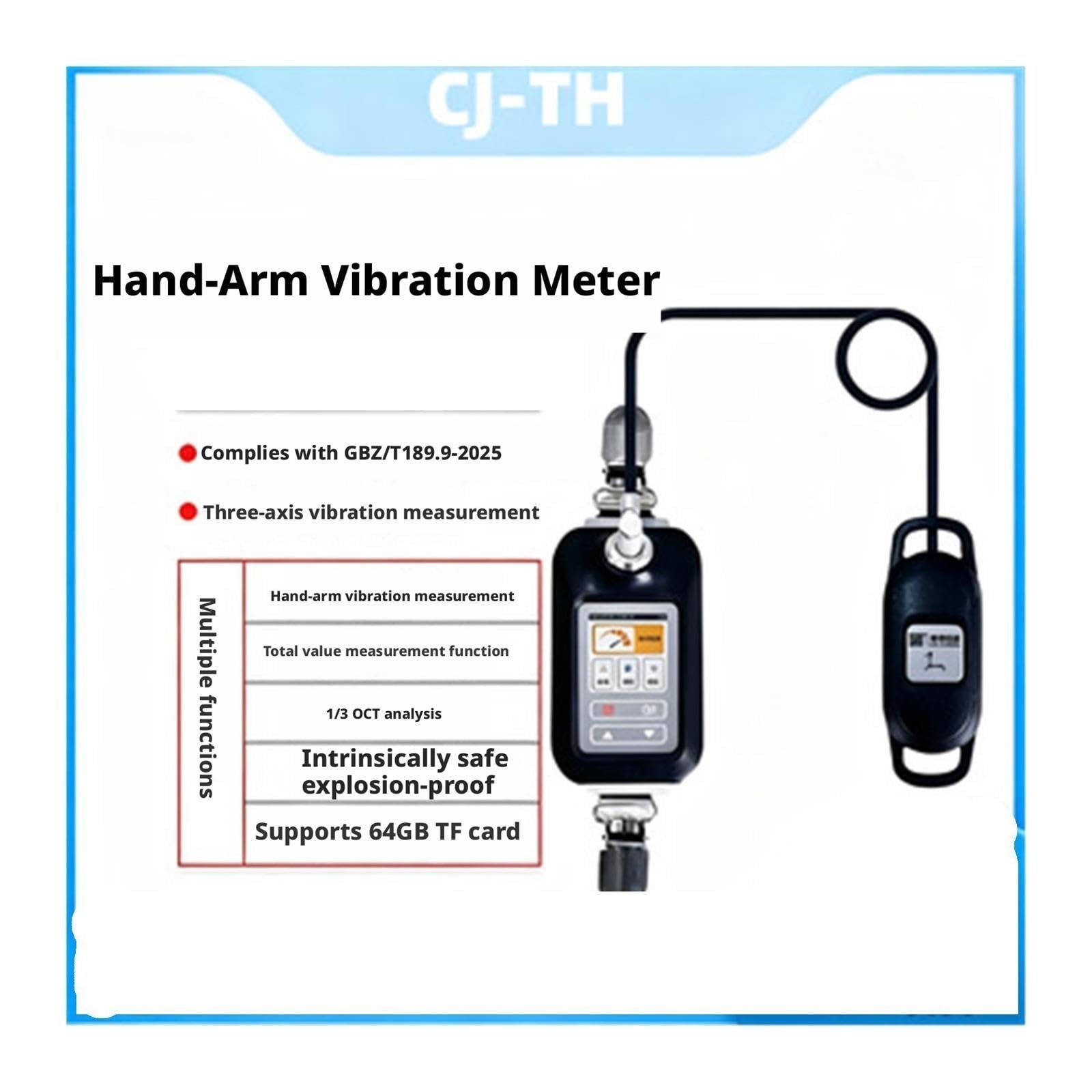 Medidores de Vibración, Awa5937 Instrumento de medición vibraciones mano y brazo para detección salud ocupacional