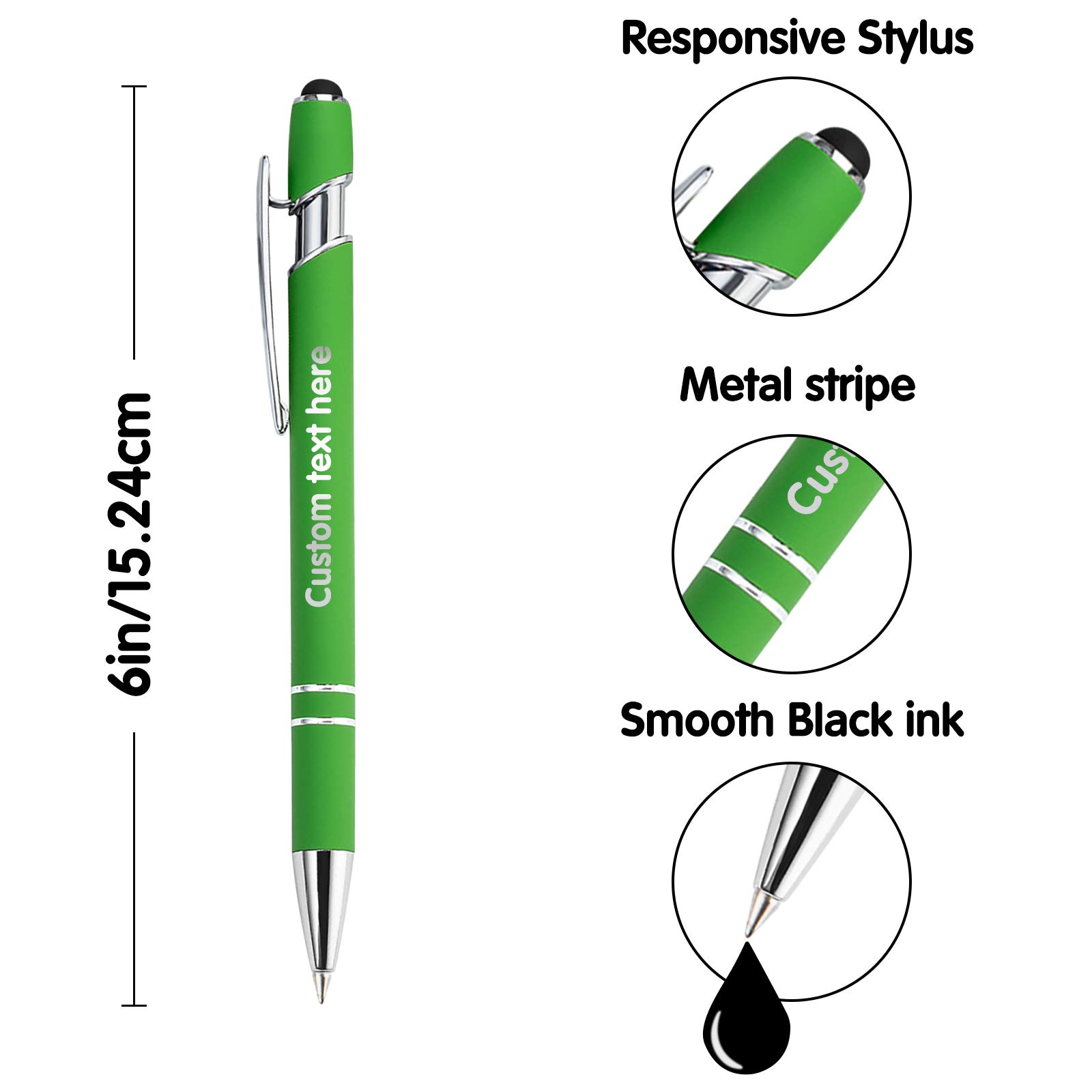 100 Pack Personalised Pens in Bulk with Stylus Tip - Image 2