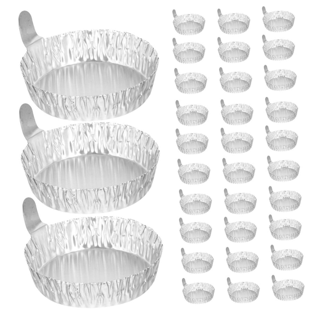 LIFKOME Lab Weighing Dish Aluminum Foil Half Pans with Handle for Accurate Weighing
