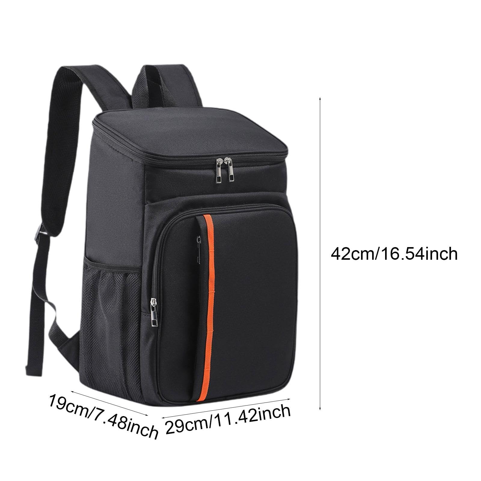 Zaino Termico a Prova di Perdite, Borsa Frigo Grande Oxford, Accessori per Picnic, Spiaggia, Campeggio, Nero