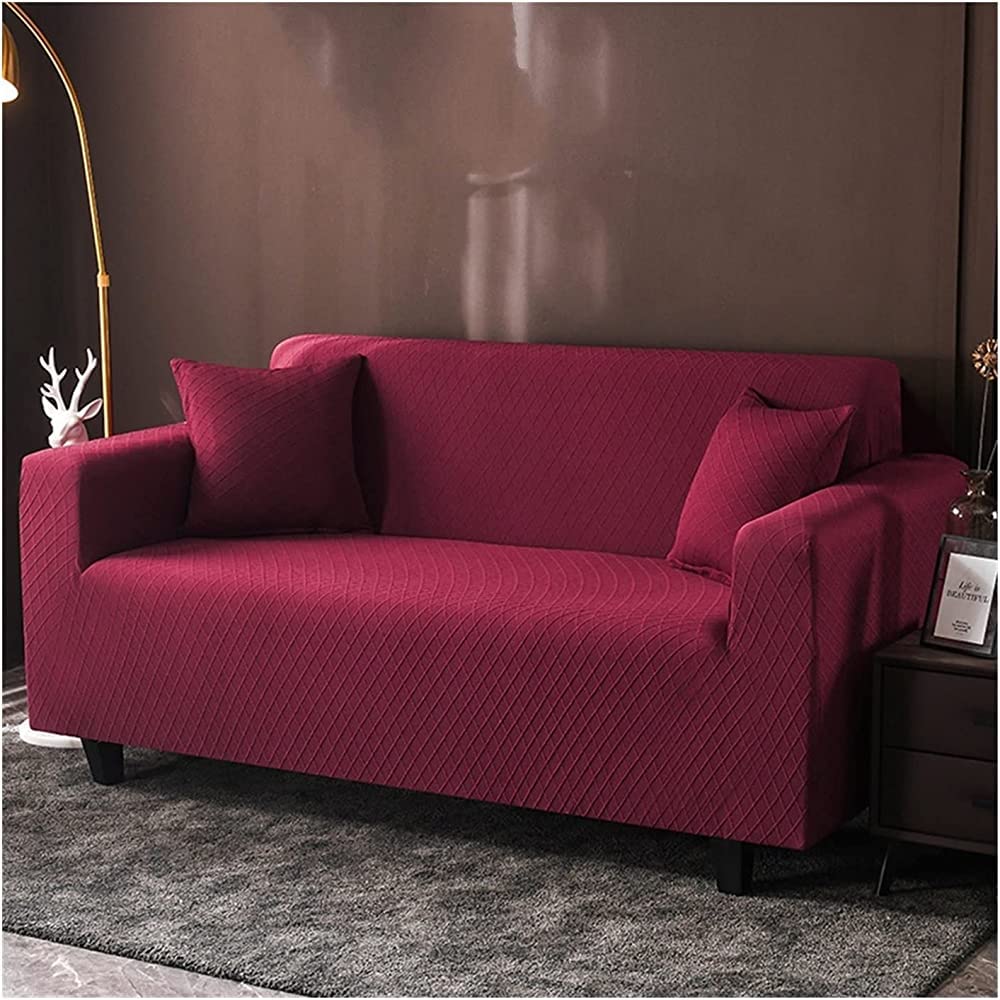 MGEMJMJ Sofa Slipcovers,Sofa Cover Knitted Living Room Sofa Cover Four Seasons Combination Sofa Cushion Cover Protector(Size:2 seats (145-185cm),Color:H)