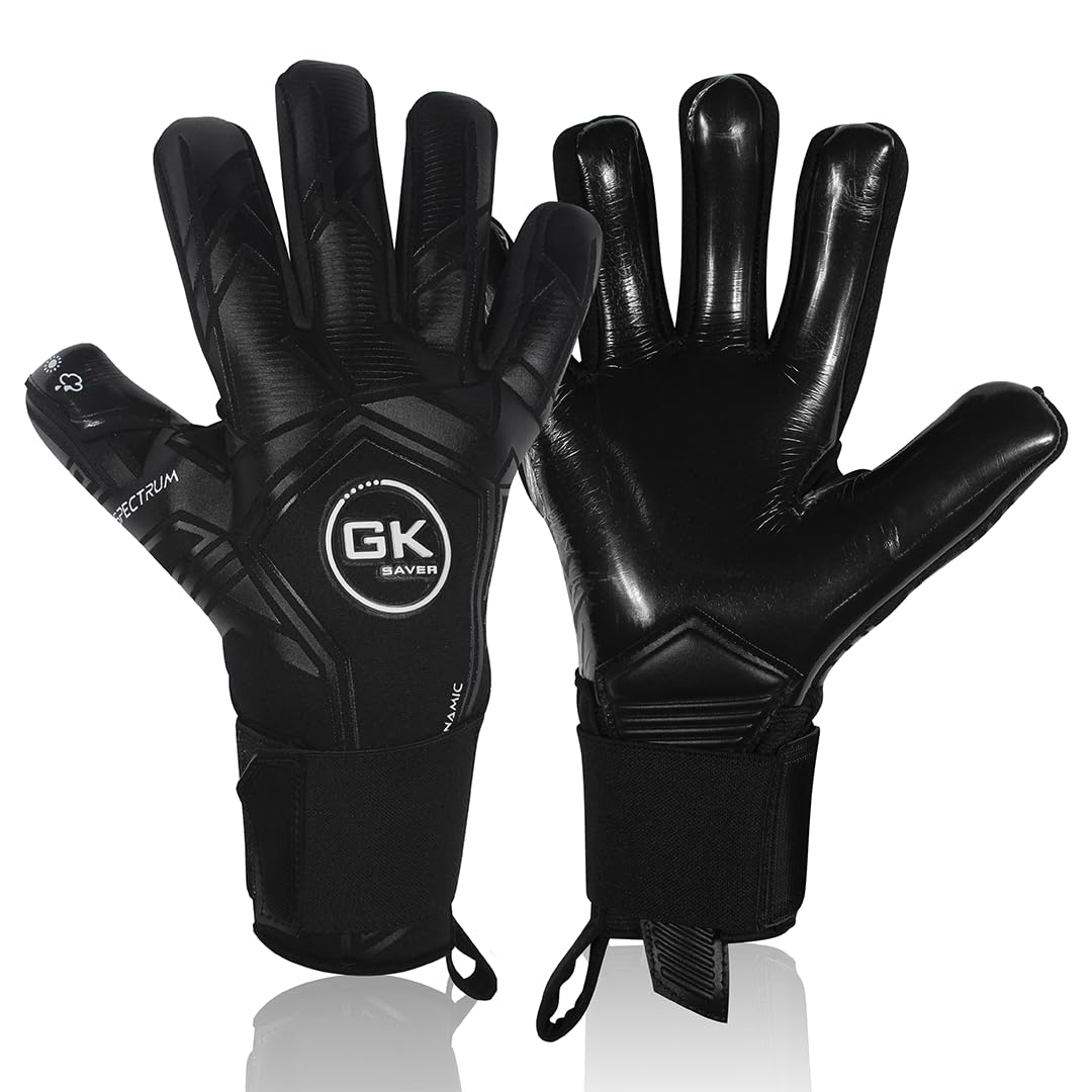 GK Saver Football Goalkeeper Goalie Gloves | Anti-Slip Grip Palms | Spectrum Series | Goalkeeping GK Gloves| Perfect for Intense Soccer Gameplay