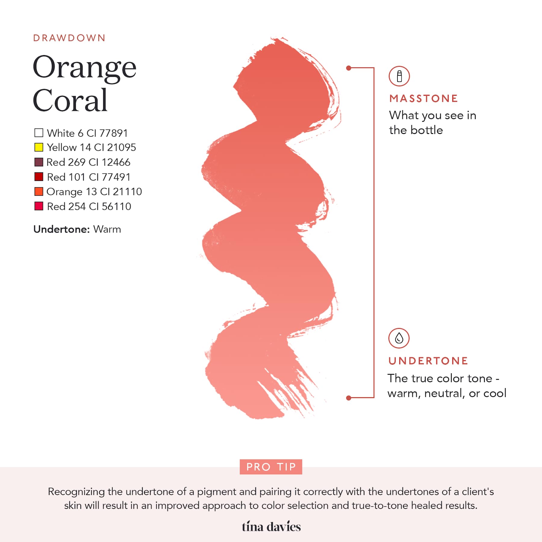 Tina Davies Professional Envy & Lust Lippenpigmente – Permanentes Lippen-Make-up – Farben heilen tongetreu – hohe Retention – Lust Orange Coral, 15 ml Flasche