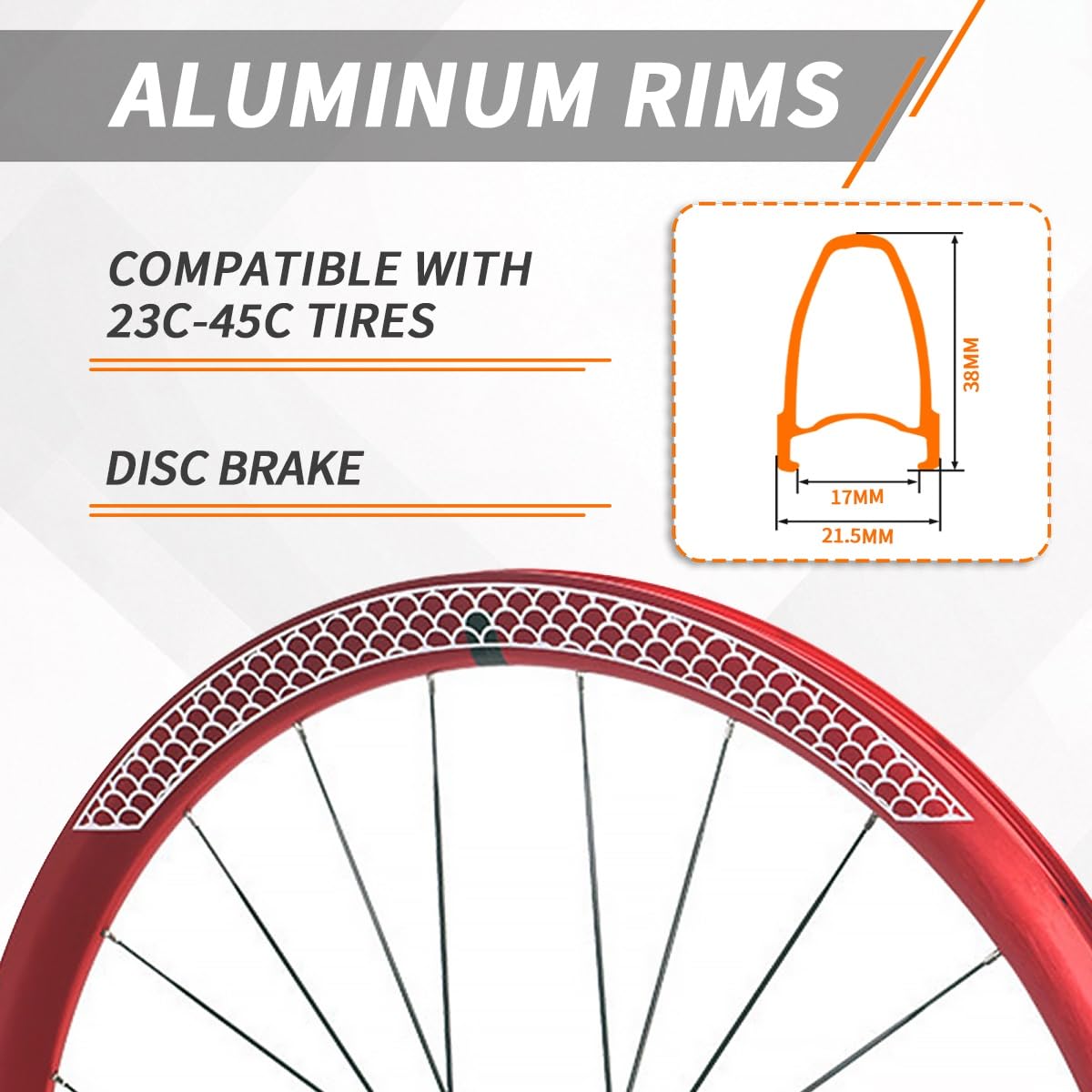 Set Di Ruote 700C Center Lock Con Freni A Disco For Bici Da Strada Perno Passante Anteriore 12 * 100mm Posteriore 12 * 142mm Cerchio In Lega Di Alluminio For Cassetta 8-12/11-12 Velocità