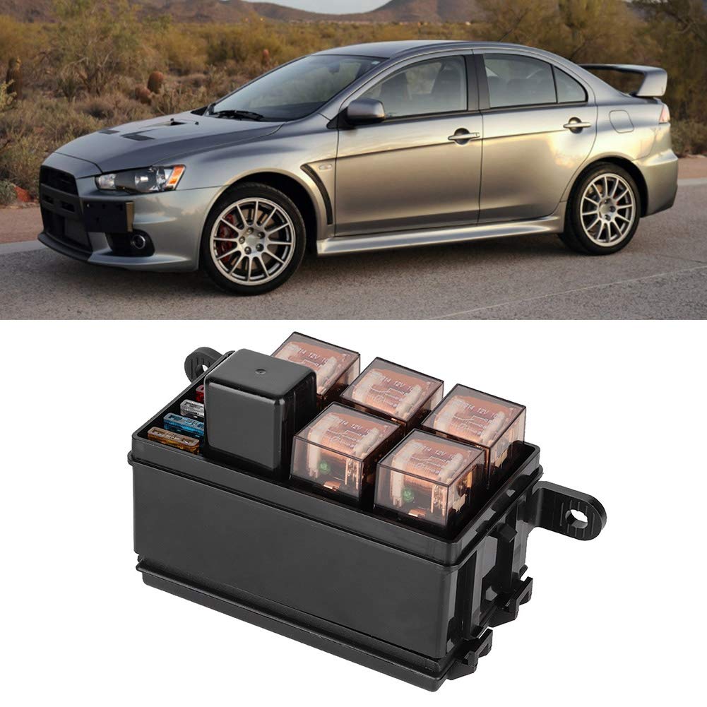 6 Wege Auto Sicherungskasten mit 1 Stück 4P 12V 40A und 5 Stück 5P 12V 100A transparenten Relais für Schiffe Auto Tuning Rennsport