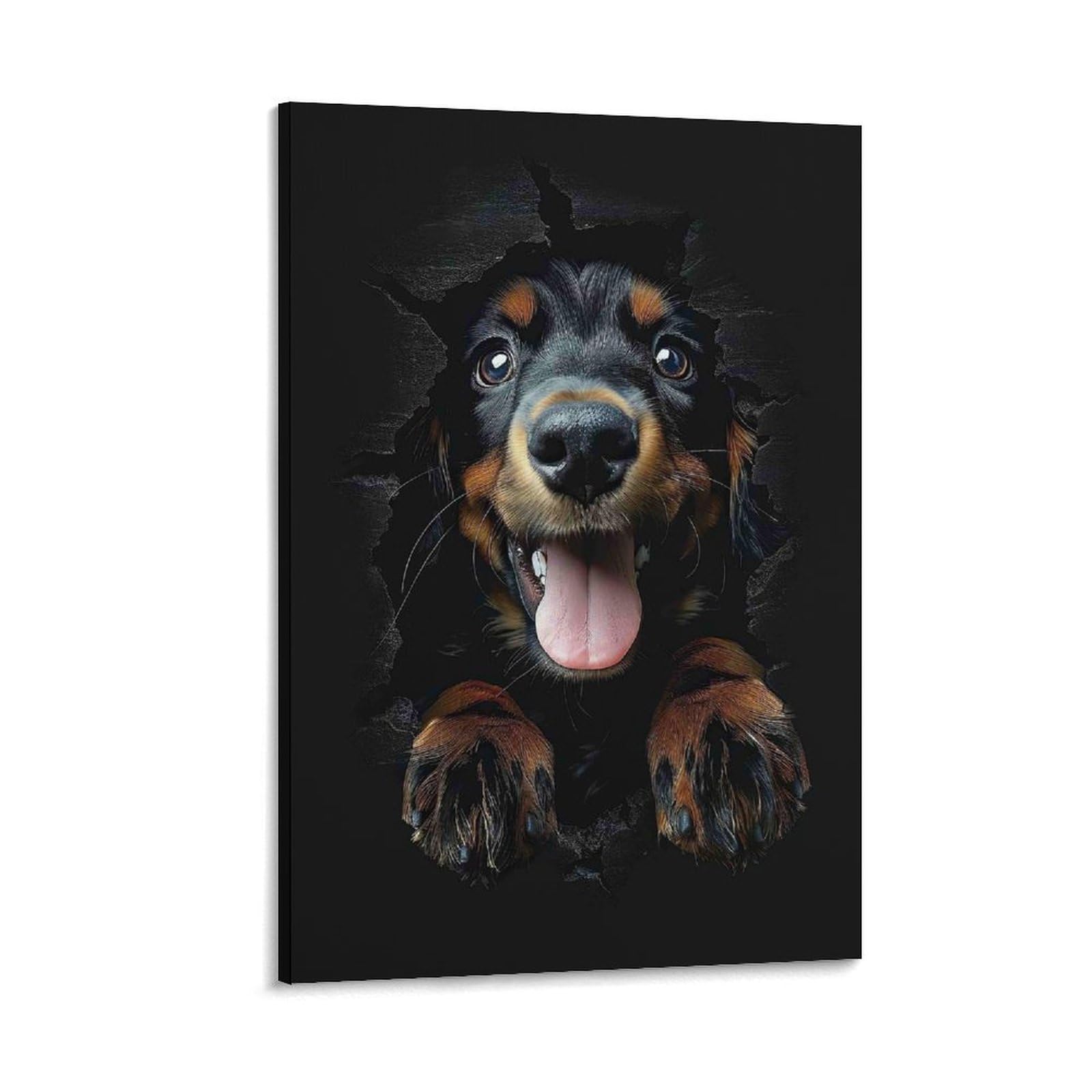 DHBANEIOK Dachshund Puppy Face Poster Artwork Giclee Canvas Prints Modern Canvas Wall Art Picture Wall Hanging for Home Decorations 12x18inch(30x45cm)