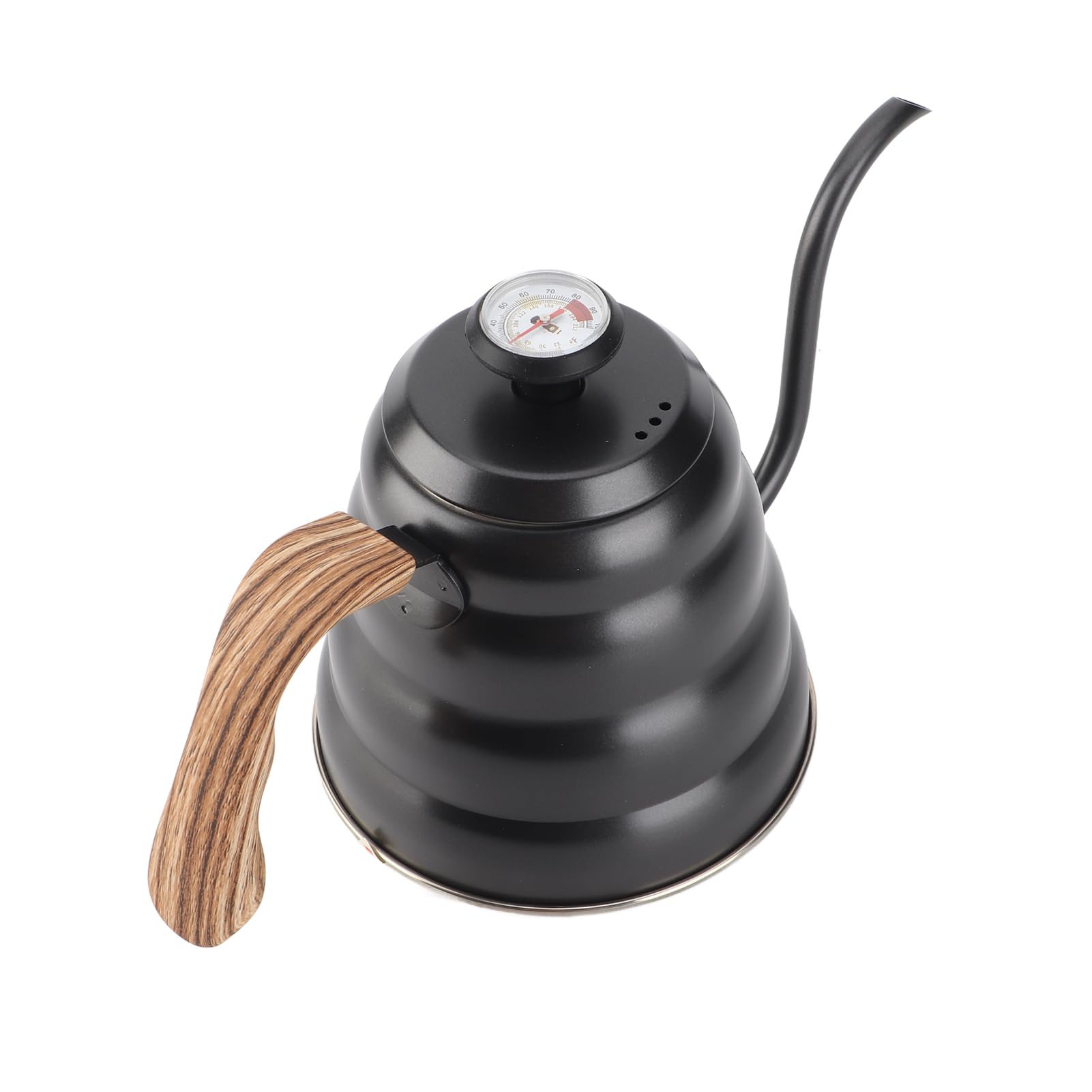 CHICIRIS Bollitore per caffè a Collo di Cigno da 1,2 Litri in Acciaio Inossidabile Elegante Gocciolatoio per gli Amanti del caffè con Termometro