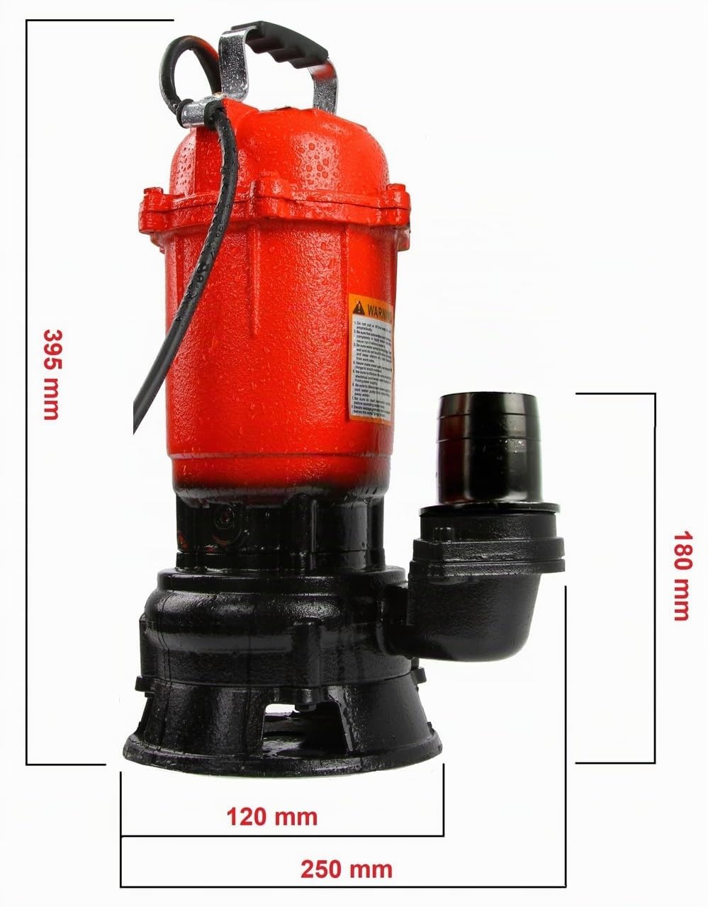 Elettropompa sommersa 2" 750W pompa elettrica per acque scure sporche con galleggiante